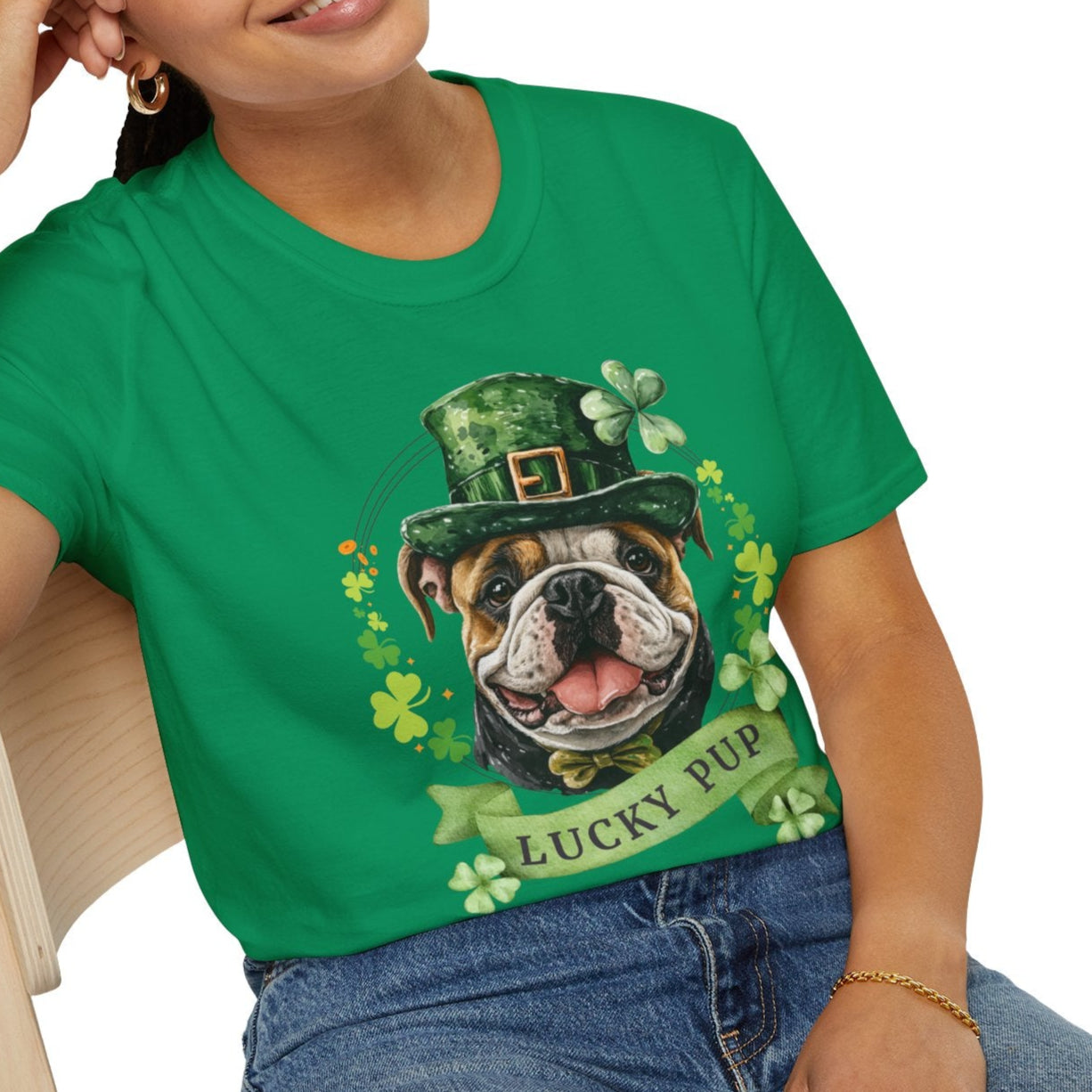 english bulldog lover st. patrick's day shirt