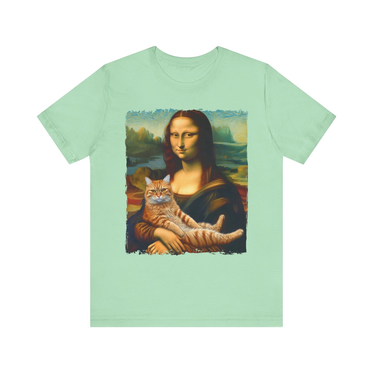 "Mona Lisa Loves Cats" Unisex Jersey Short Sleeve Tee