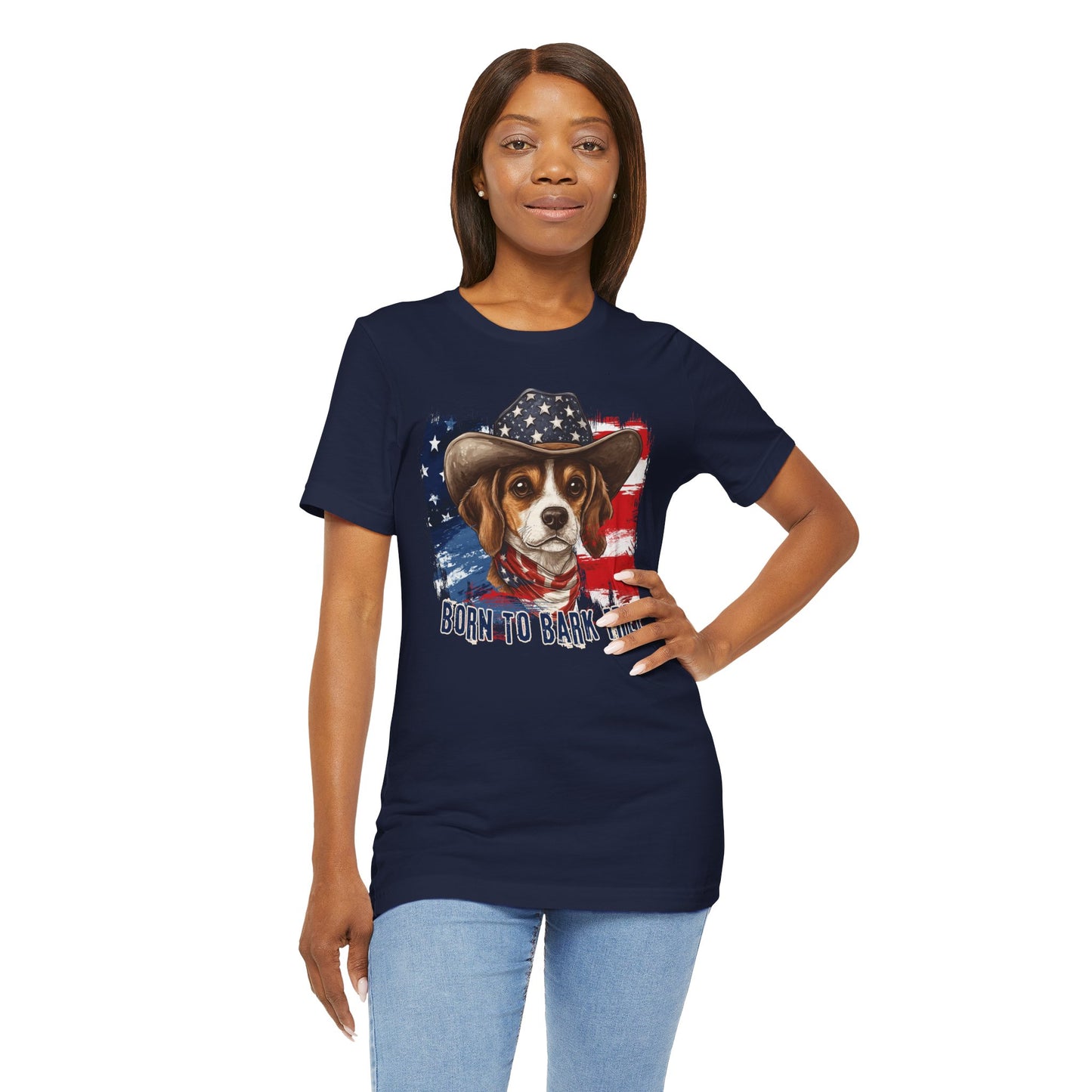 born to bark free beagle patriotic t-shirt, 4th of july, independance day dog lover t-shirt