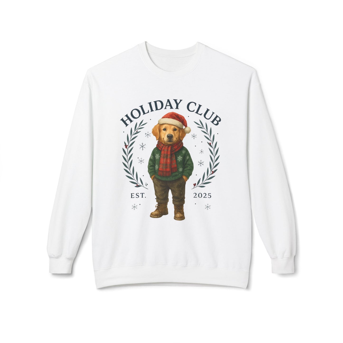 Golden Retriever Holiday Club Christmas Sweater