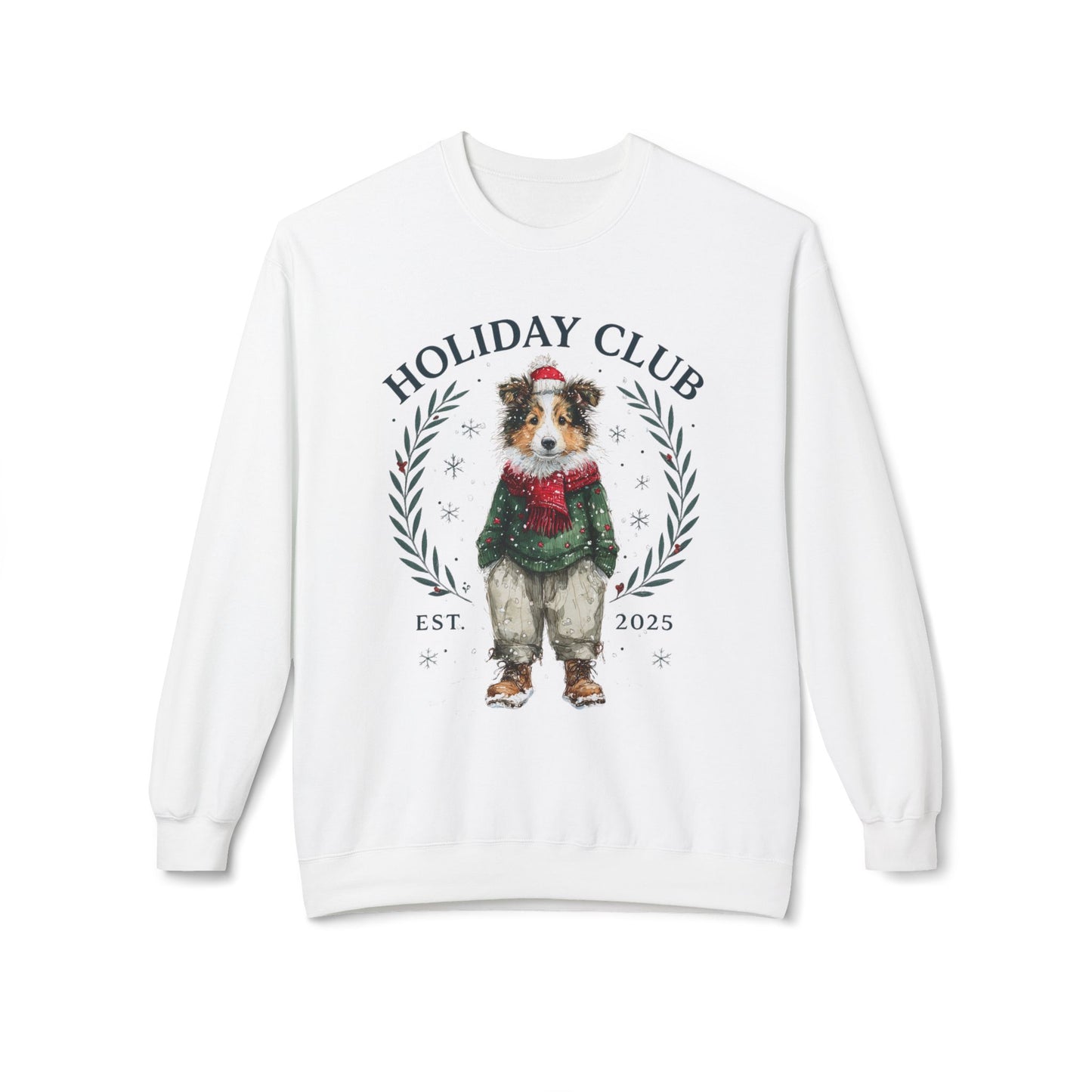 Collie Holiday Club Christmas Sweater