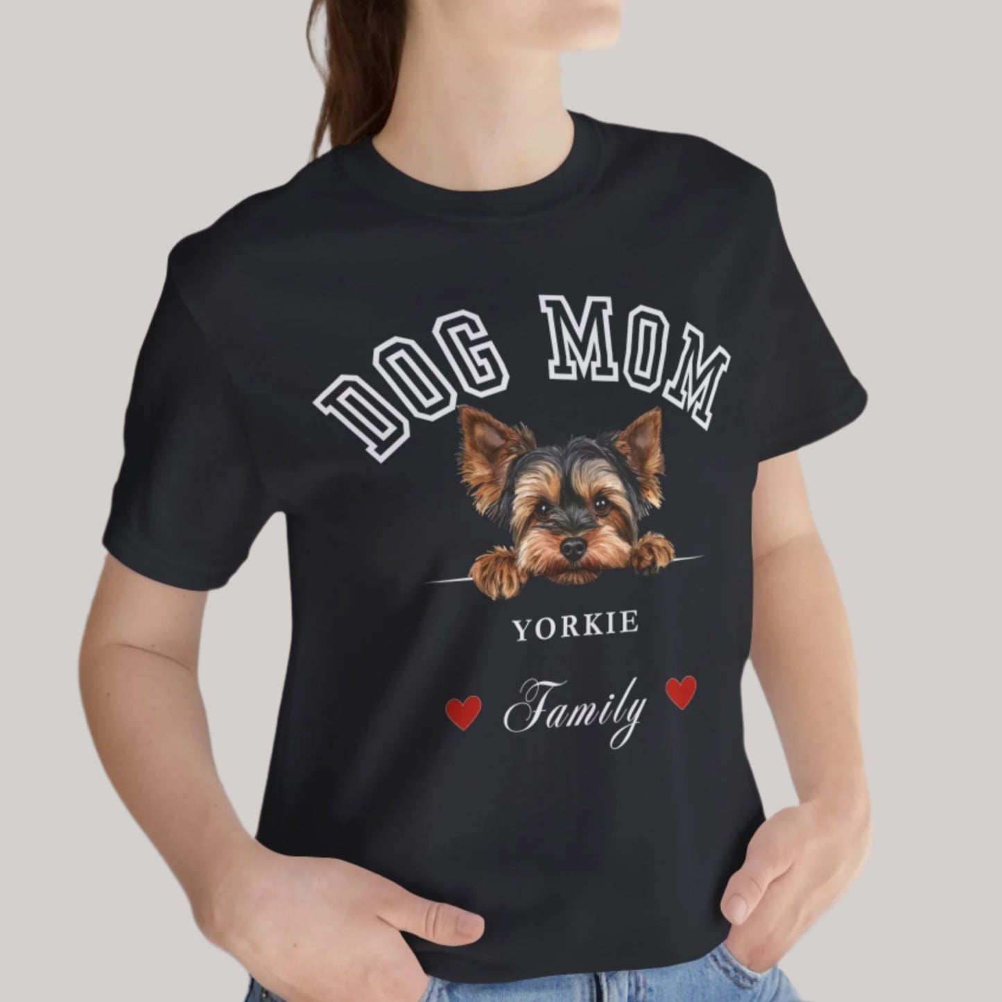 Yorkie Dog Mom Family T-Shirt - Mother’s Day Gift for Dog Lovers