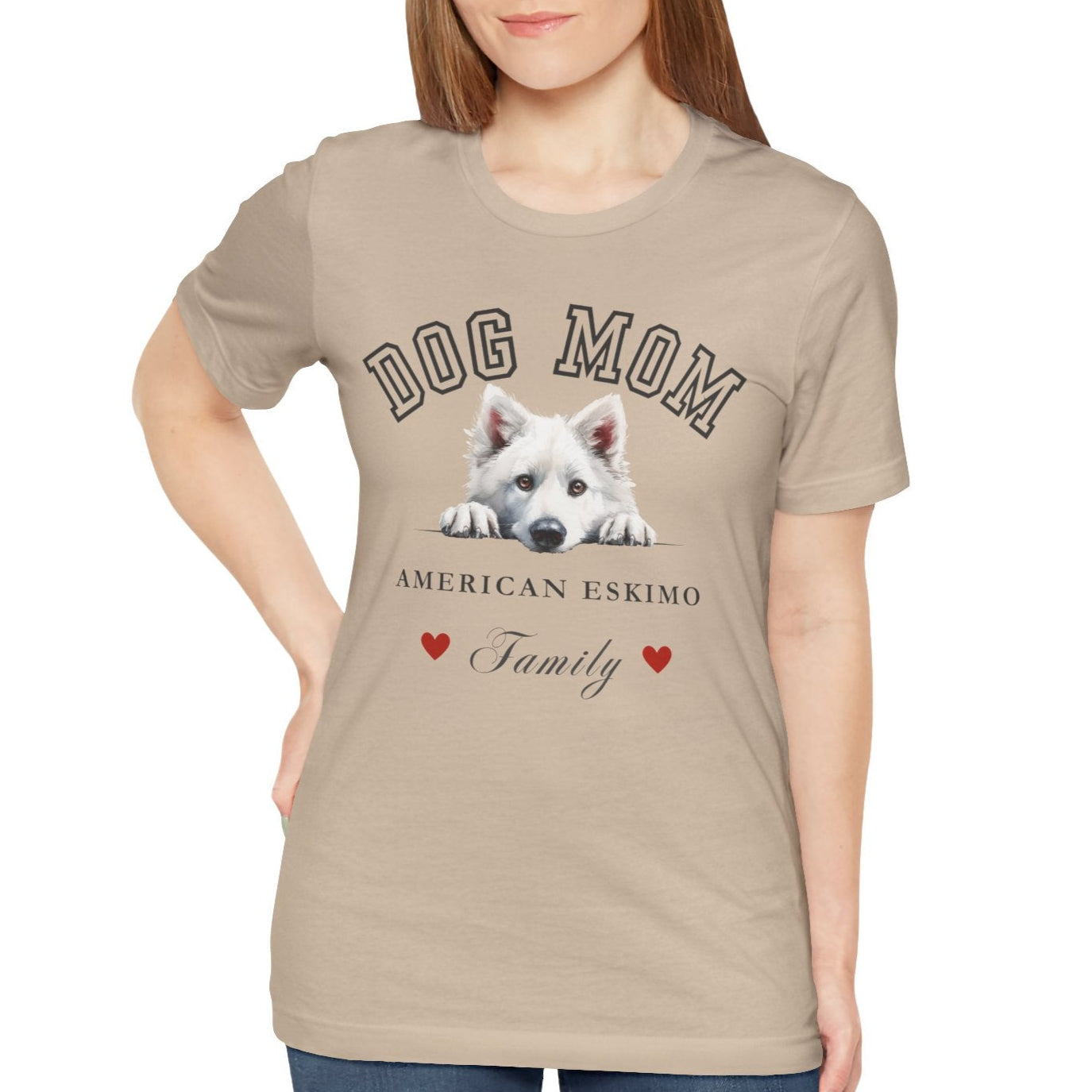 American Eskimo Dog Mom Family T-Shirt - Mother’s Day Gift for Dog Lovers