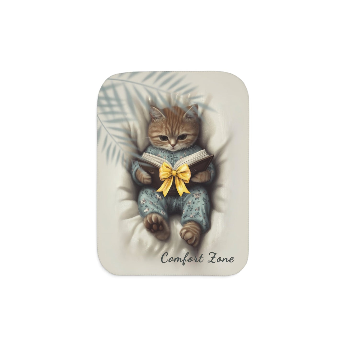 Comfort Zone – Ginger Cat Blanket | Personalized Sherpa Fleece Throw for Cat Lovers & Moms