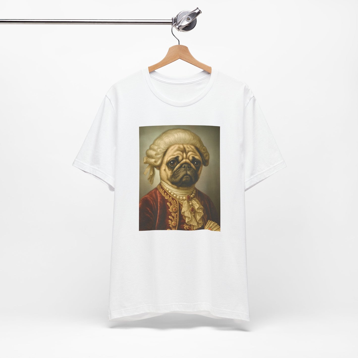Royal Pug Portrait Tee – Customizable Aristocrat Dog Shirt
