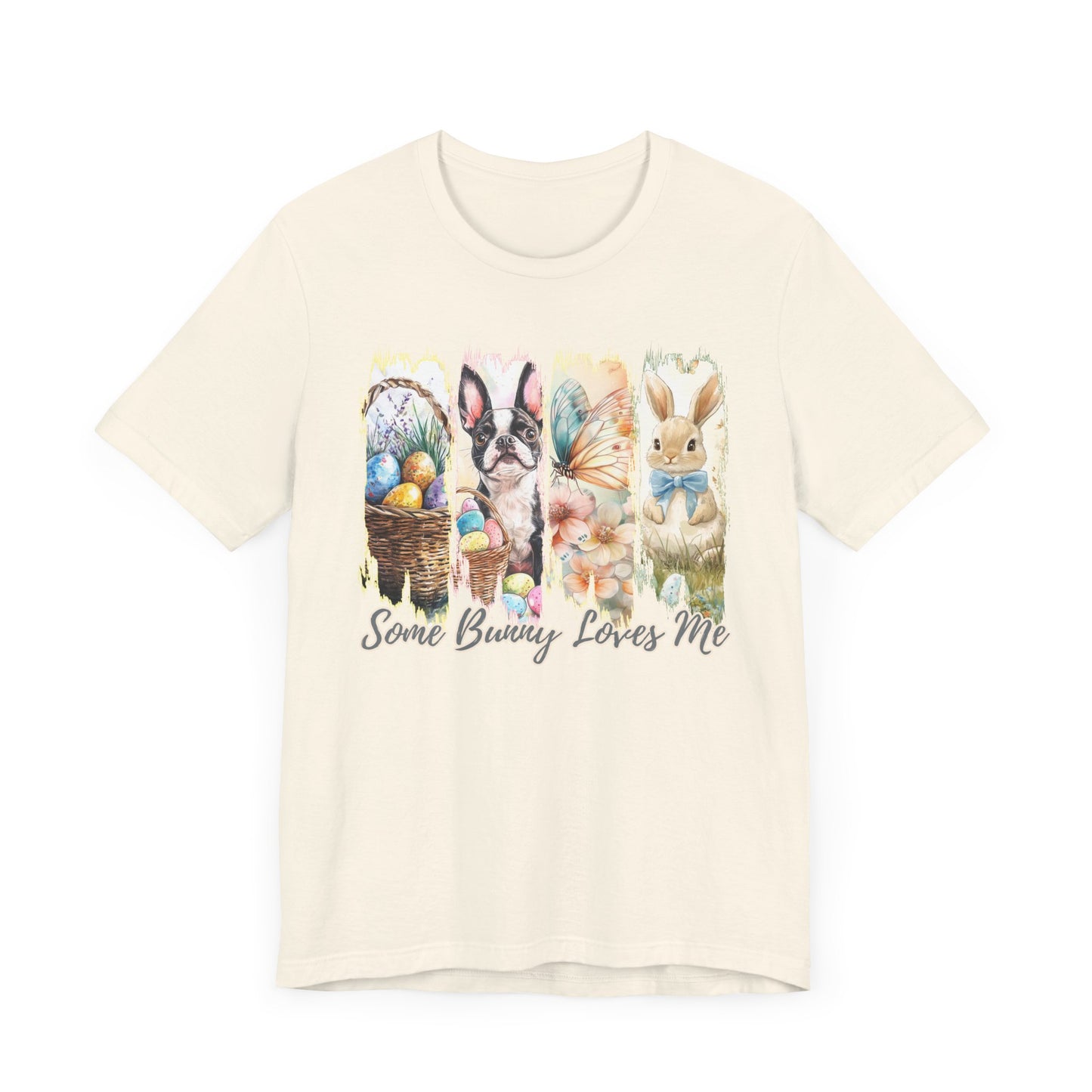 Boston Terrier Easter T-Shirt – "Some Bunny Loves Me"