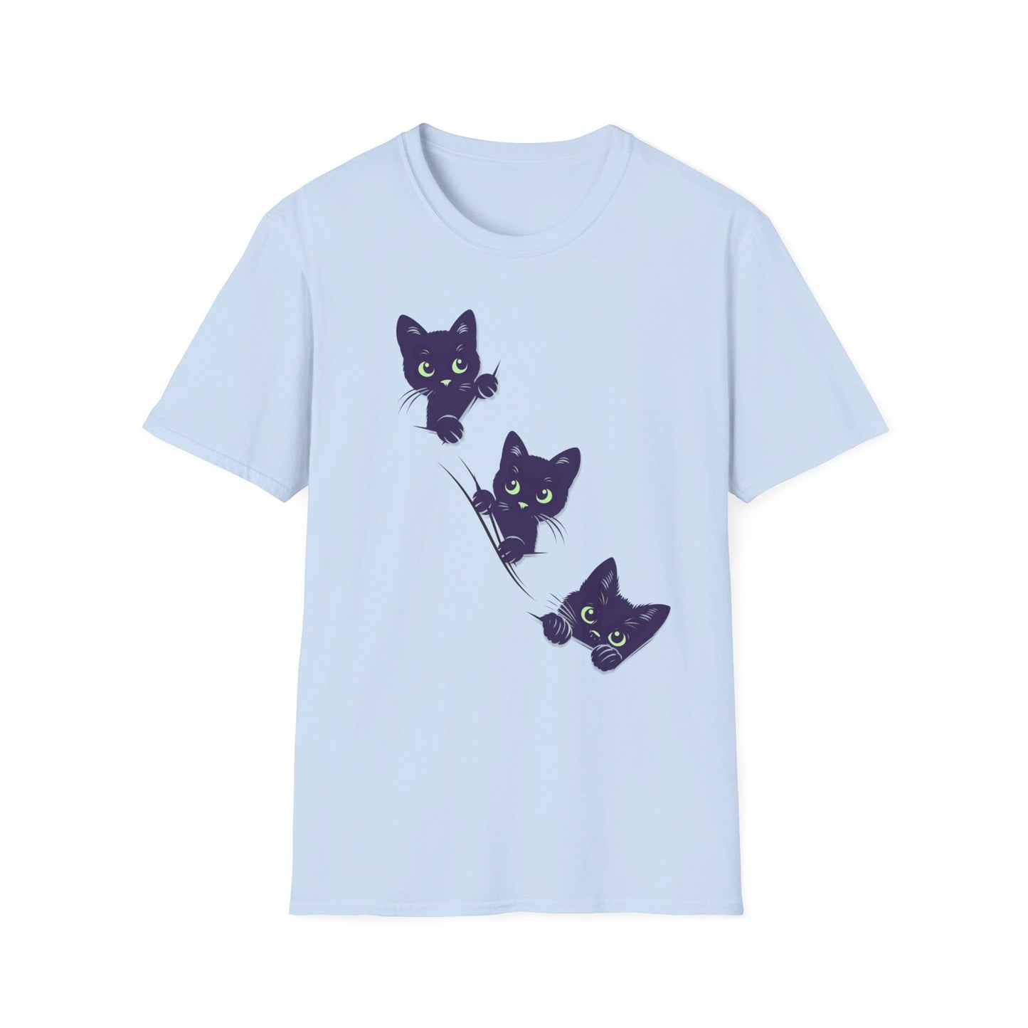 "Peeking Cats" Unisex Softstyle T-Shirt