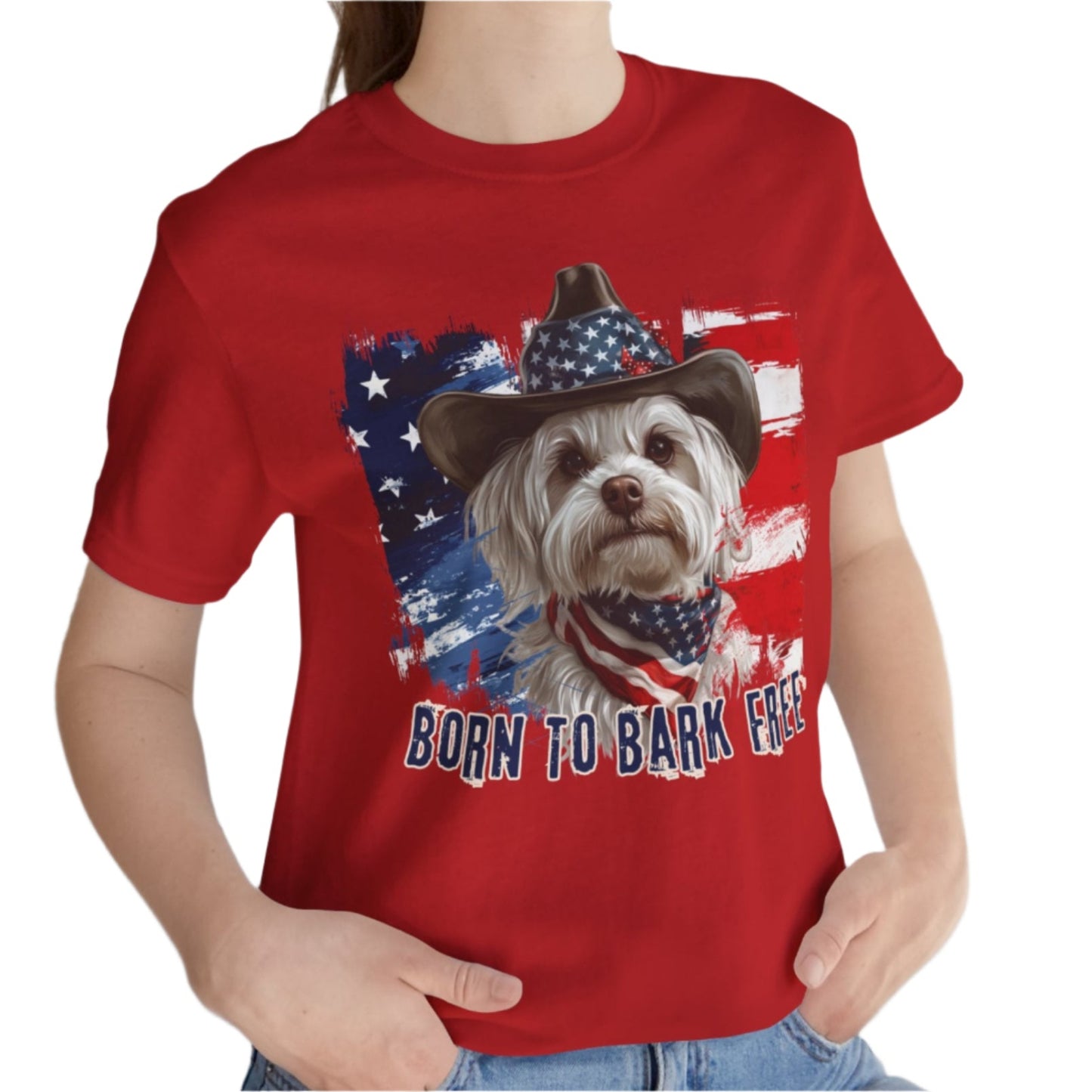 born to bark free maltese patriotic t-shirt, 4th of july, independance day dog lover t-shirt