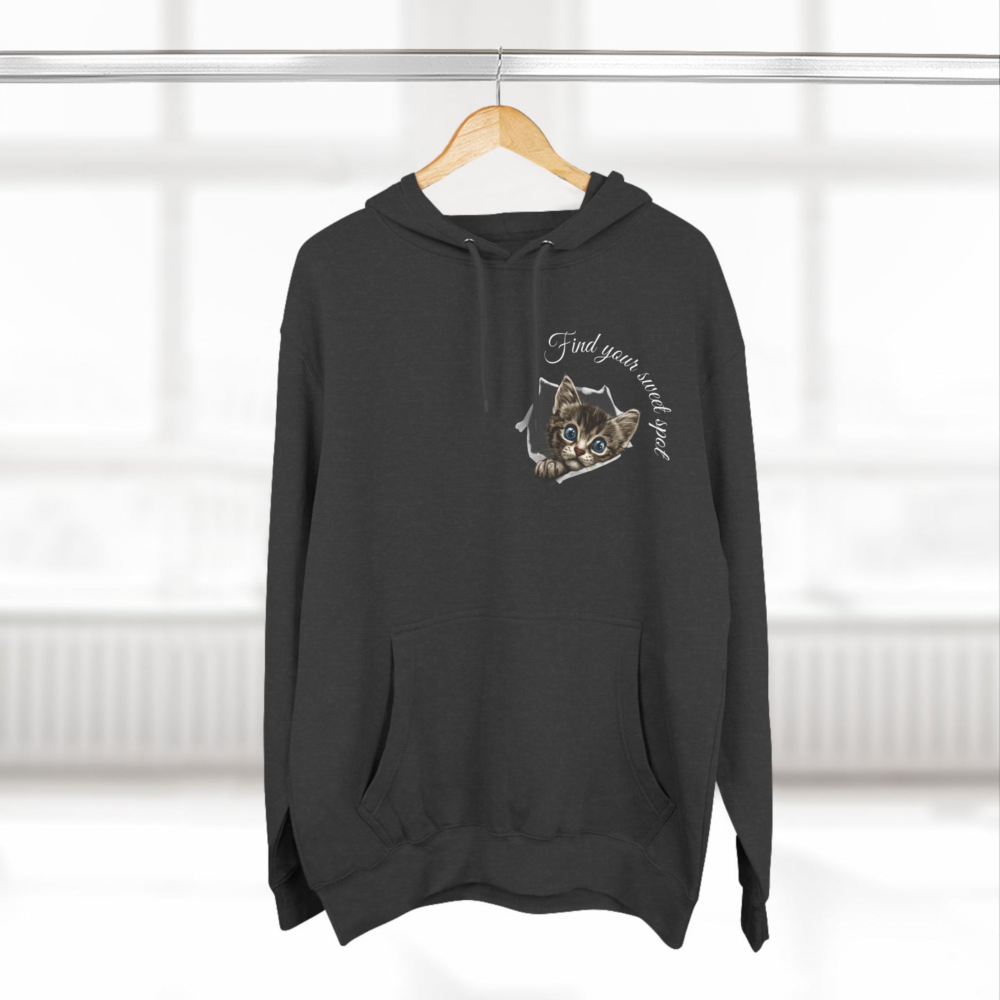 Cozy Kitten Three-Panel Fleece Hoodie