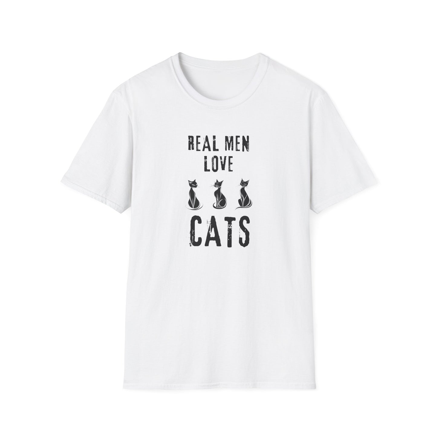 Real Men Love Cats - Unisex Softstyle T-Shirt