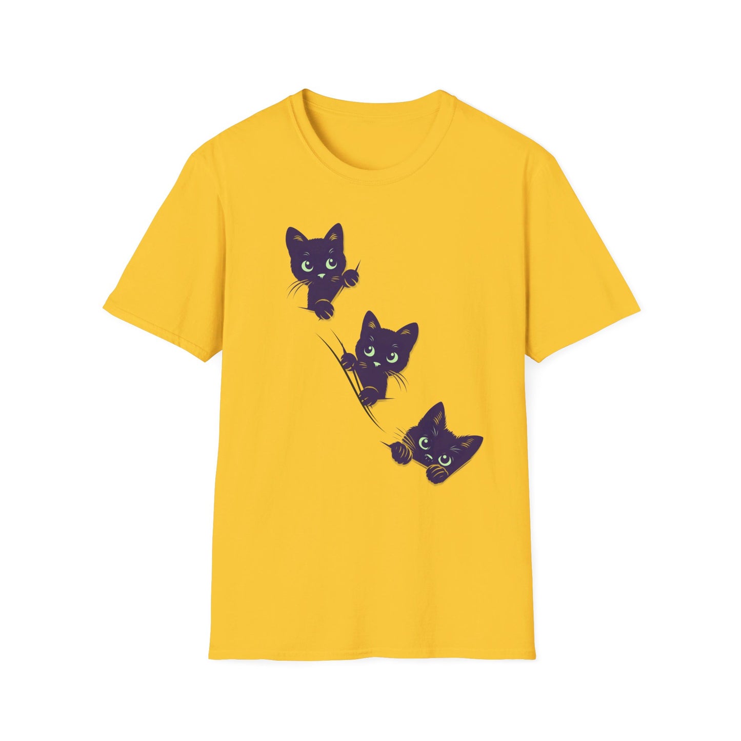 "Peeking Cats" Unisex Softstyle T-Shirt