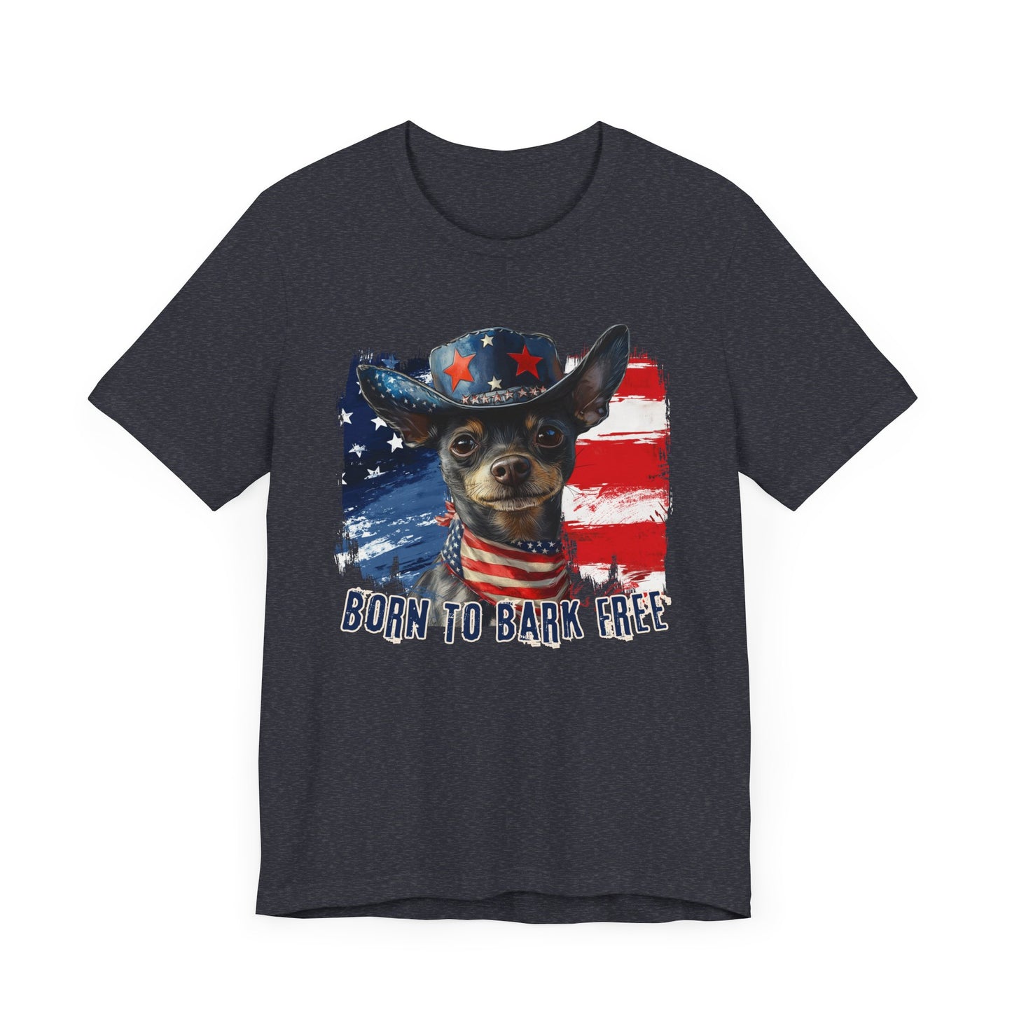 Xoloitzquintli Coated - Patriotic T-Shirt "Born to Bark Free"