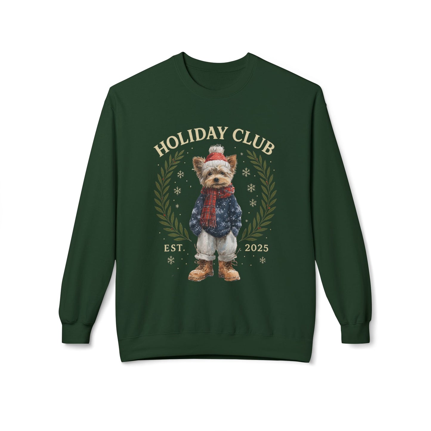 Yorkie Holiday Club Christmas Sweater
