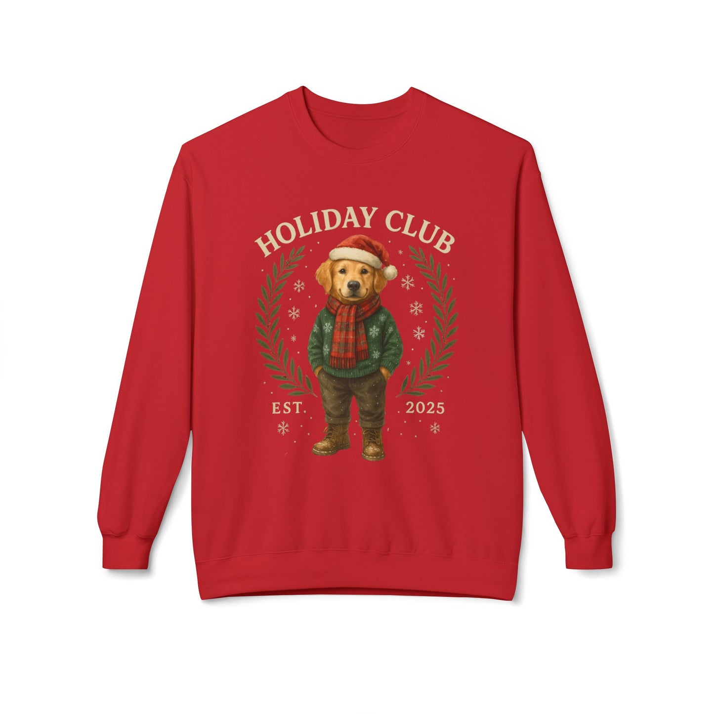 Golden Retriever Holiday Club Christmas Sweater