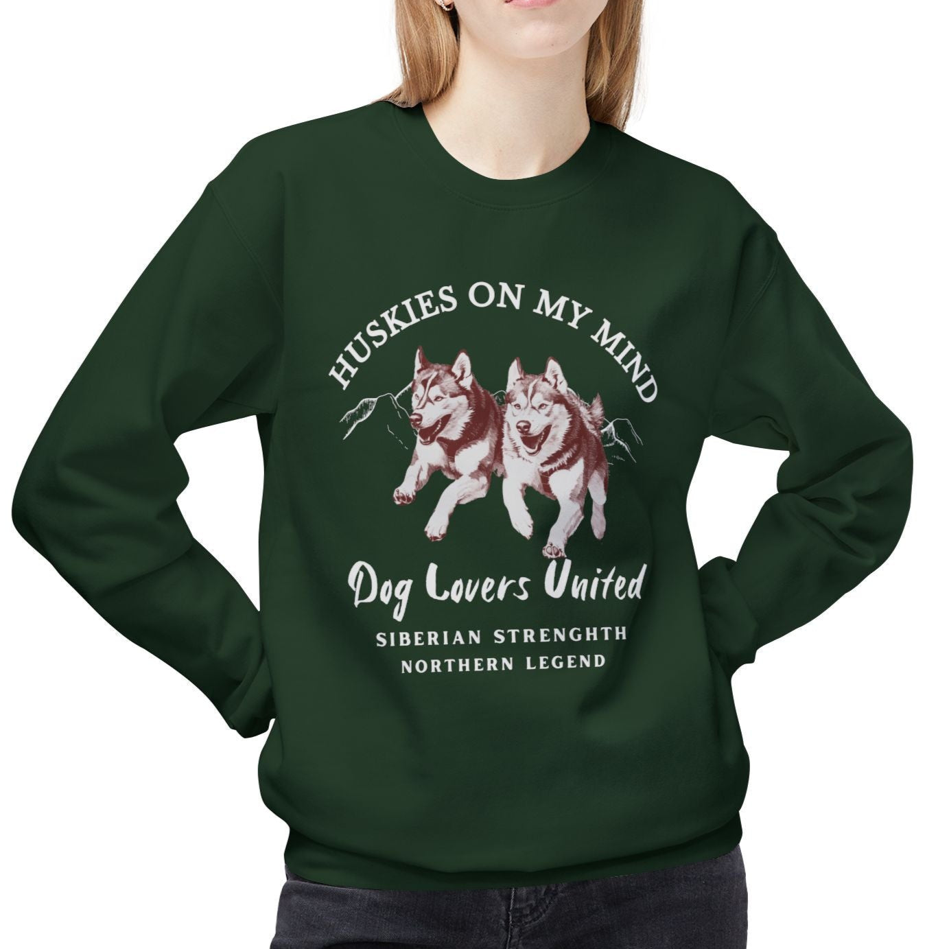 Siberian Husky Sweater for Dog Lovers - Huskies on My Mind