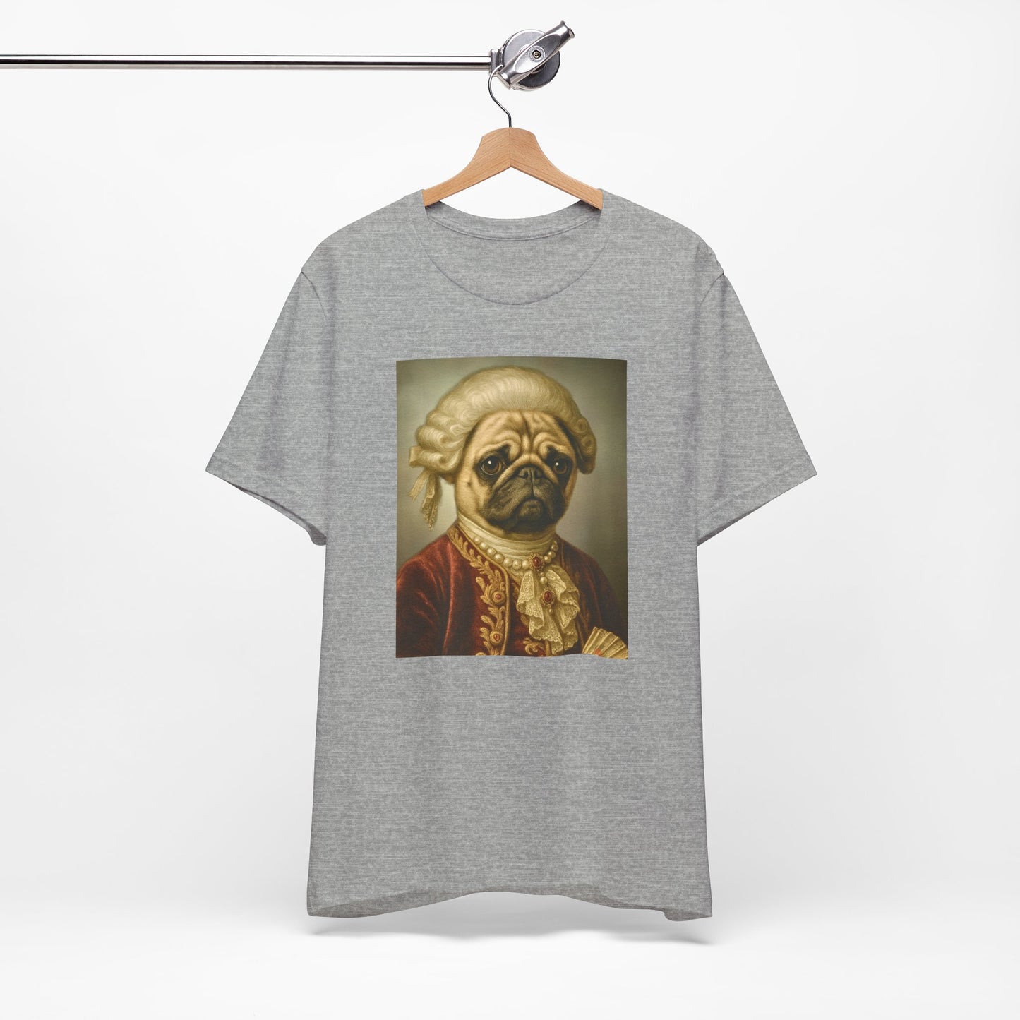 Royal Pug Portrait Tee – Customizable Aristocrat Dog Shirt