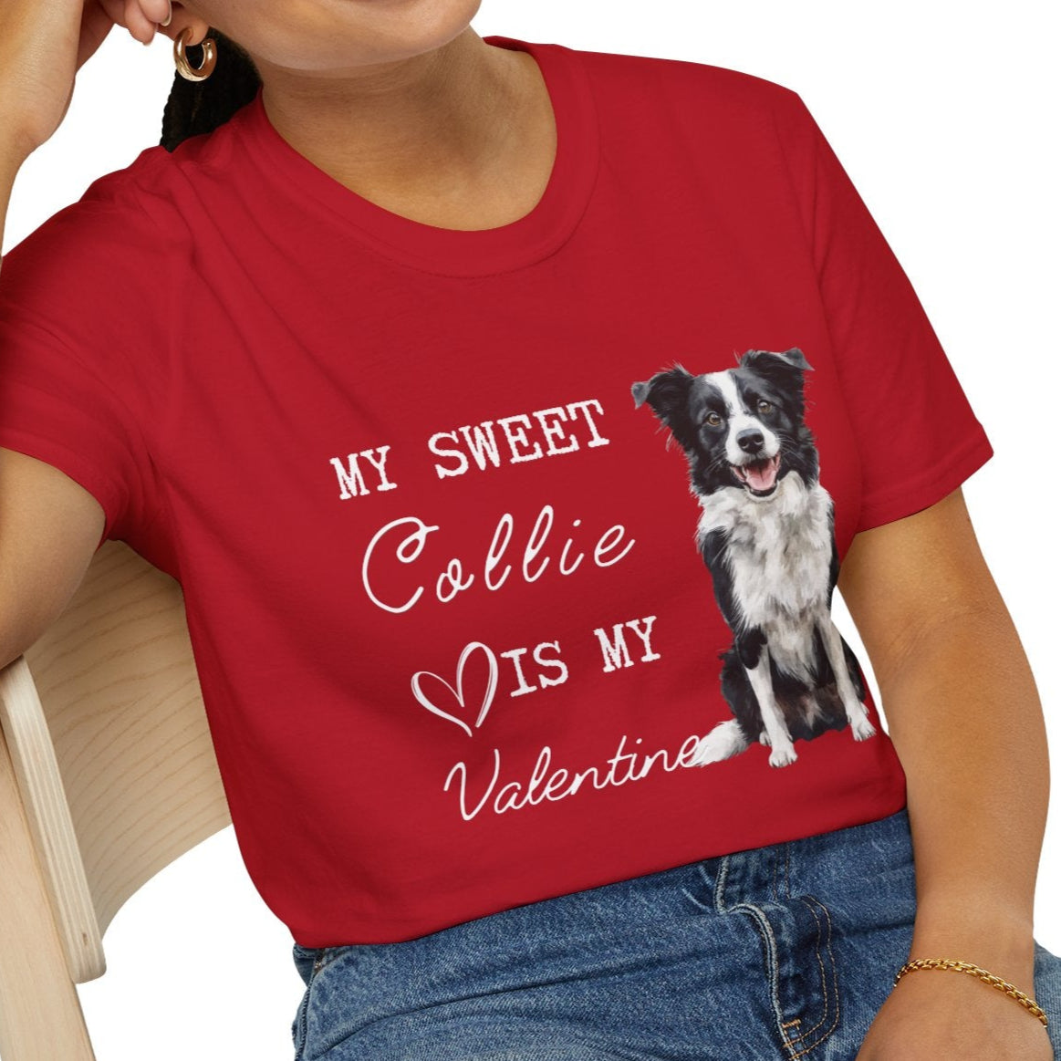 Border Collie Valentine's Day Shirt
