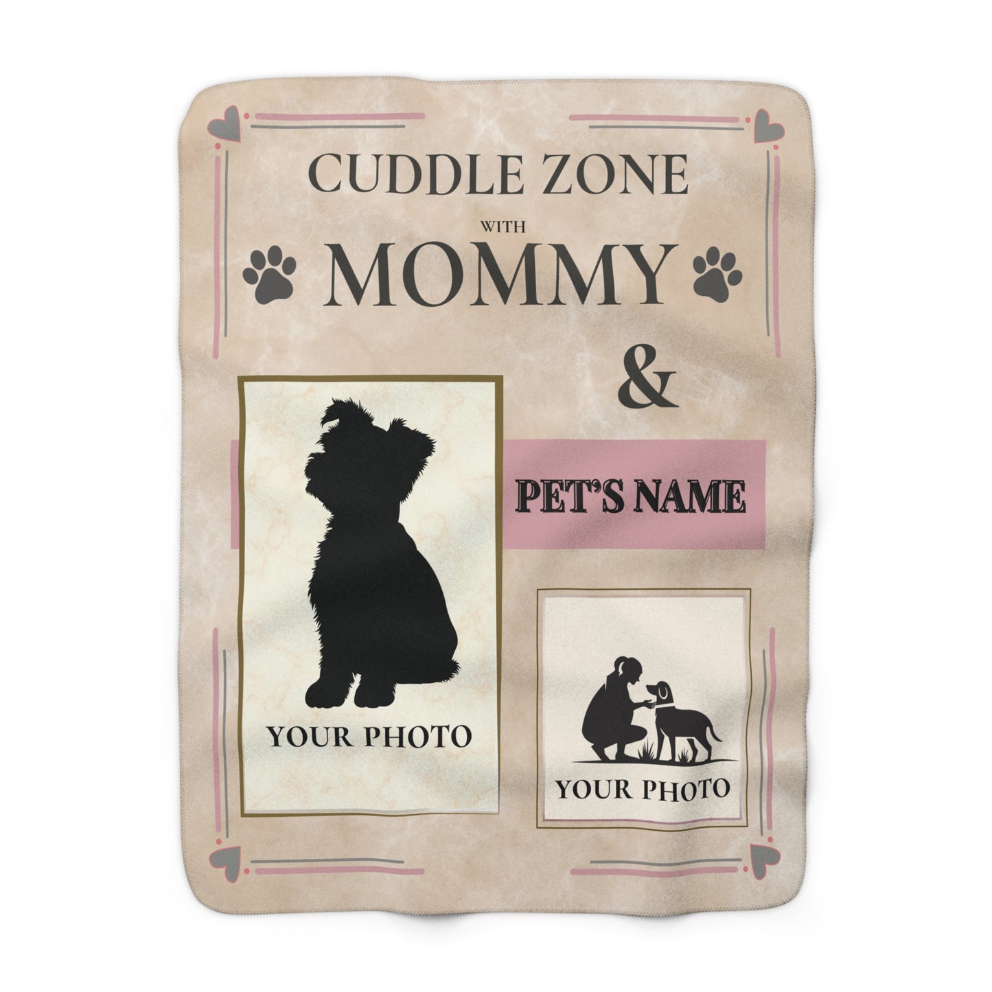 Personalized Dog Mom Blanket – " Cuddle Zone" - Shepra Fleece Blanket