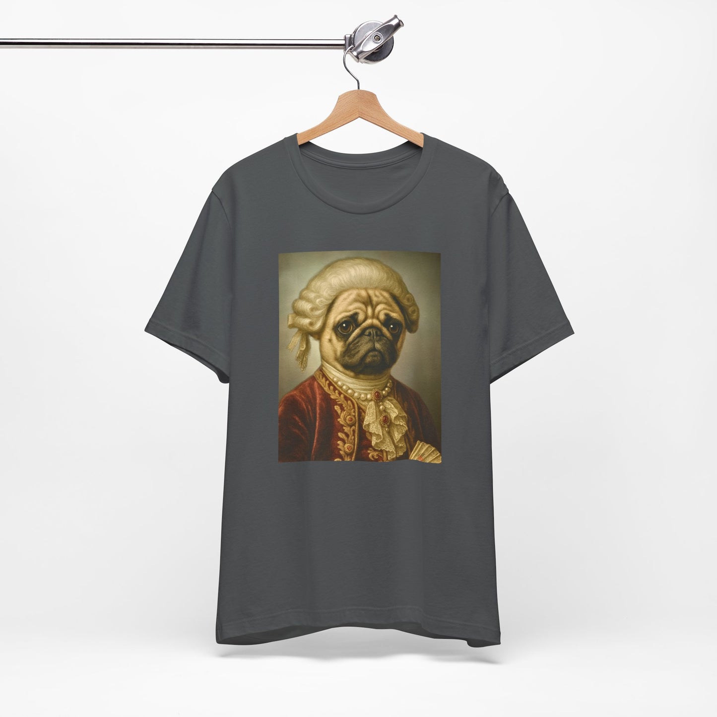 Royal Pug Portrait Tee – Customizable Aristocrat Dog Shirt