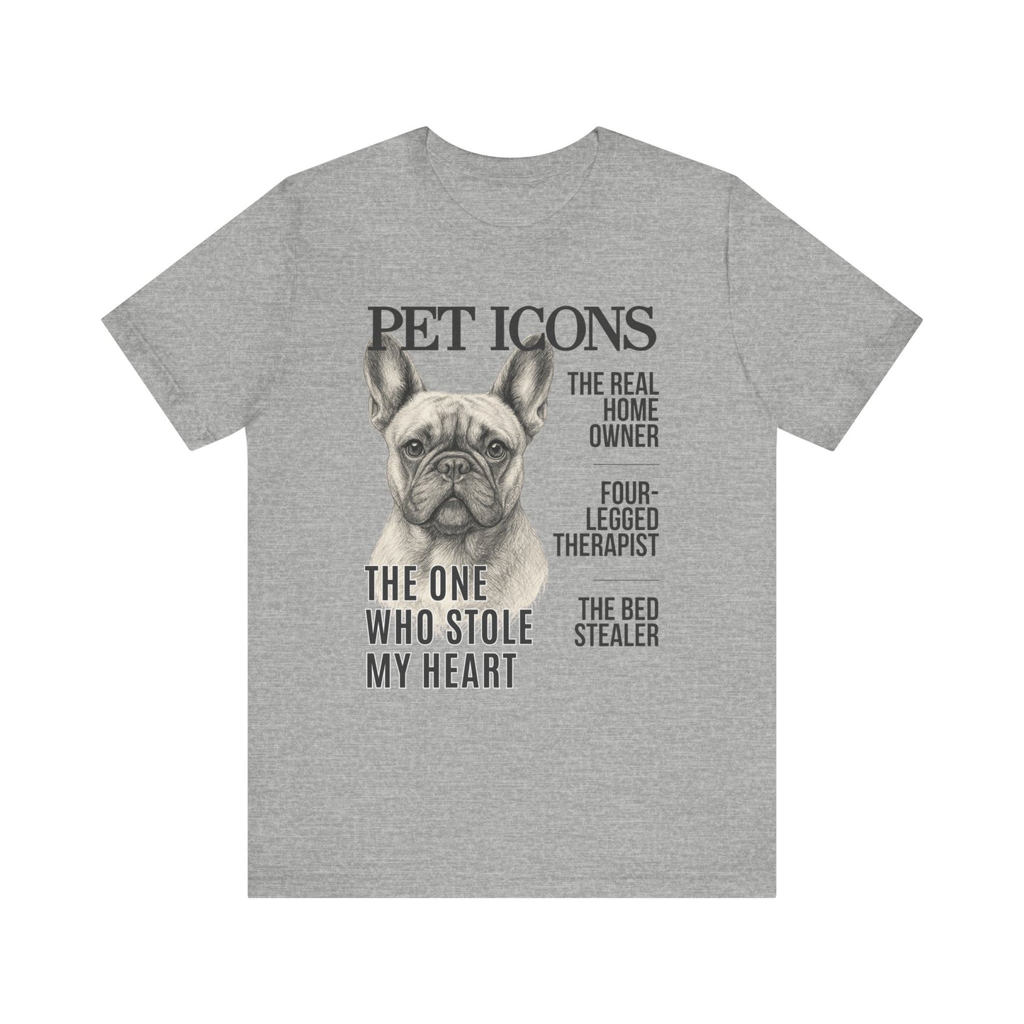 Pet Icons T-shirt - Frenchie Edition
