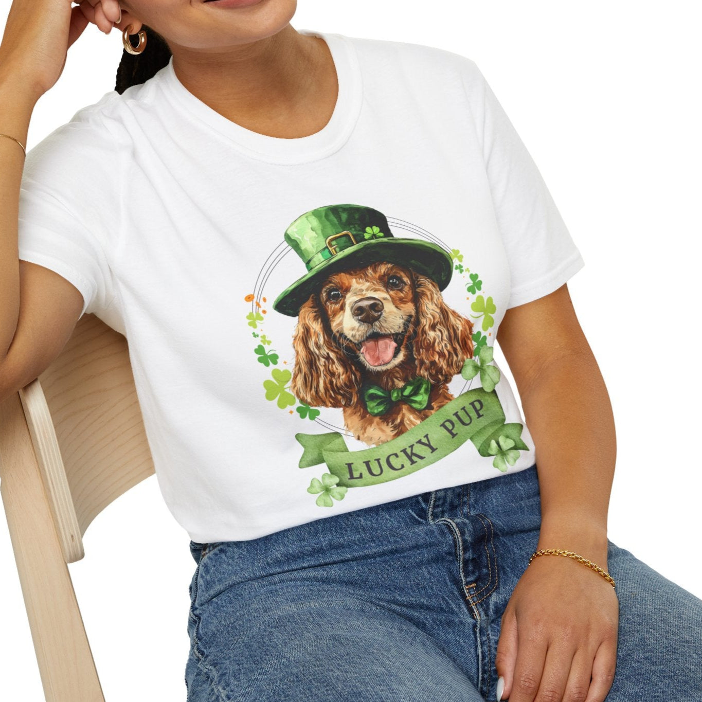 cocker spaniel st. patrick's day t-shirt