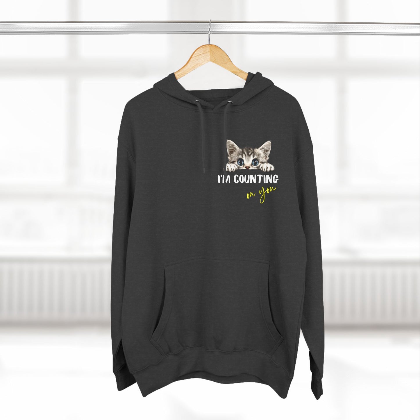 "I'm Counting on You" Kitten Hoodie – A Cozy Choice for Cat Lovers