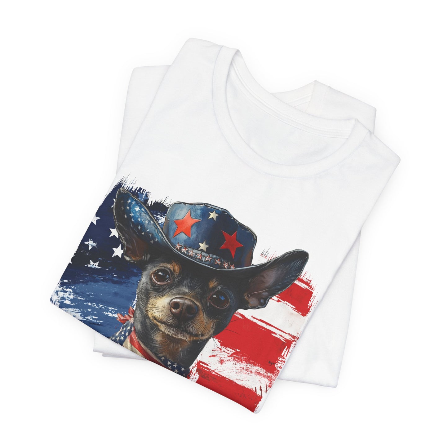 Xoloitzquintli Coated - Patriotic T-Shirt "Born to Bark Free"