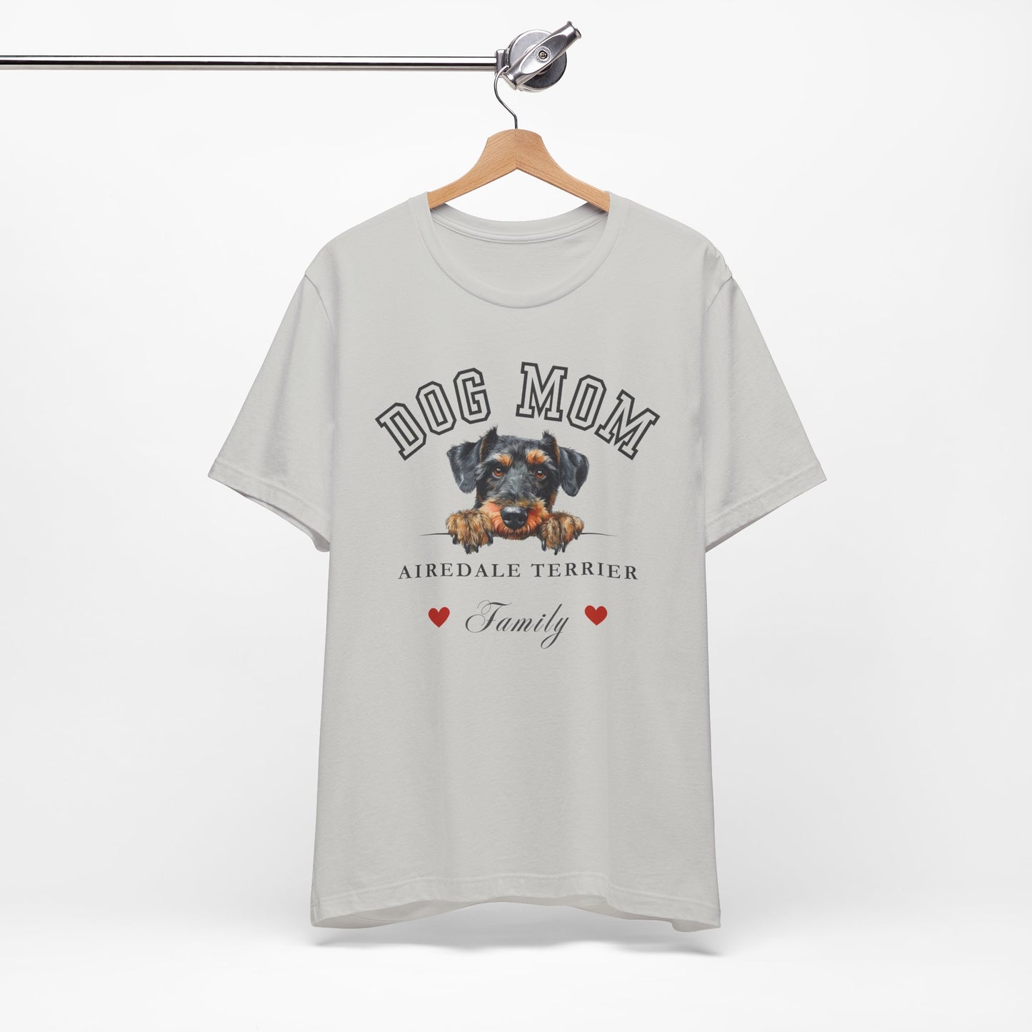 Airedale Terrier Mom Family T-Shirt - Mother’s Day Gift for Dog Lovers