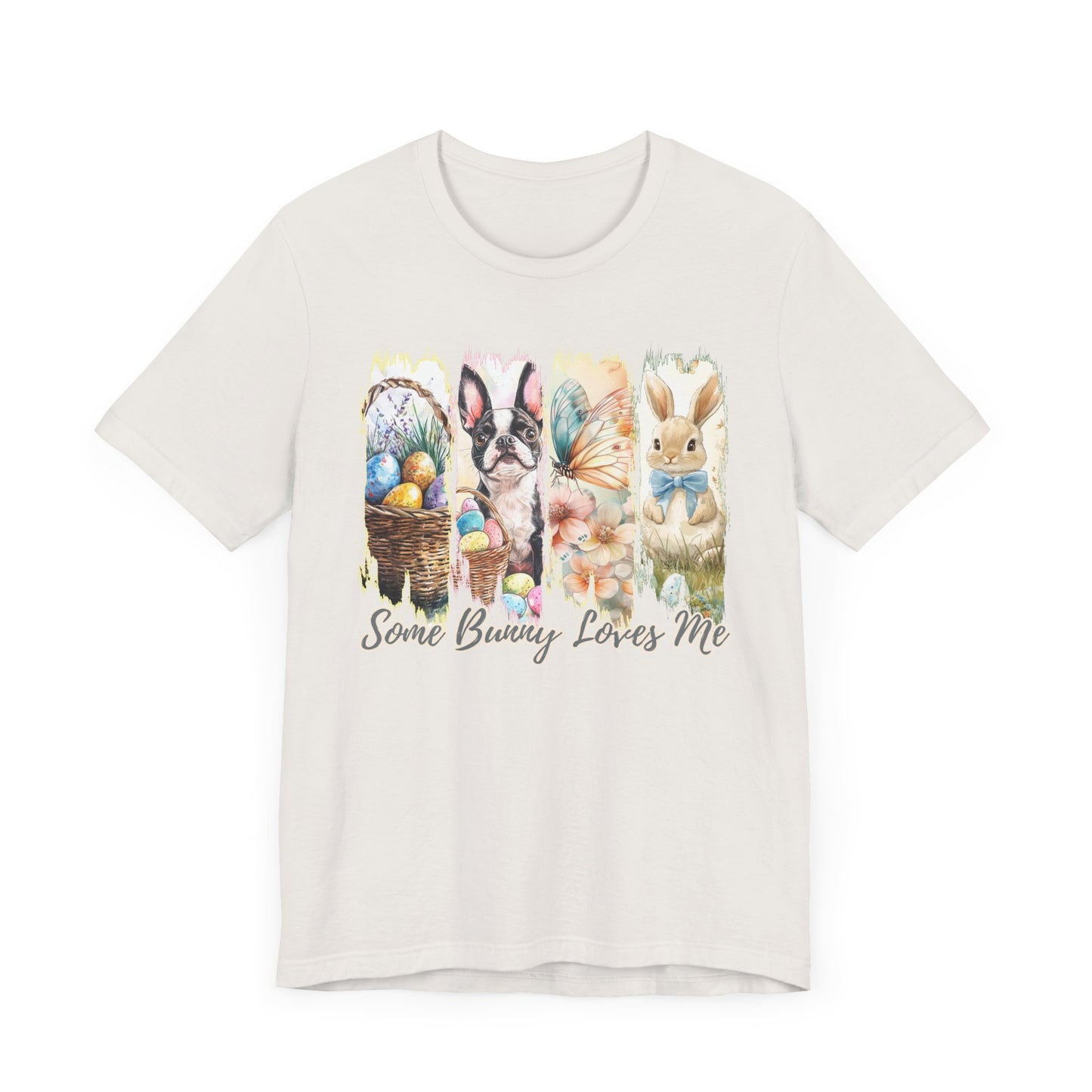 Boston Terrier Easter T-Shirt – "Some Bunny Loves Me"