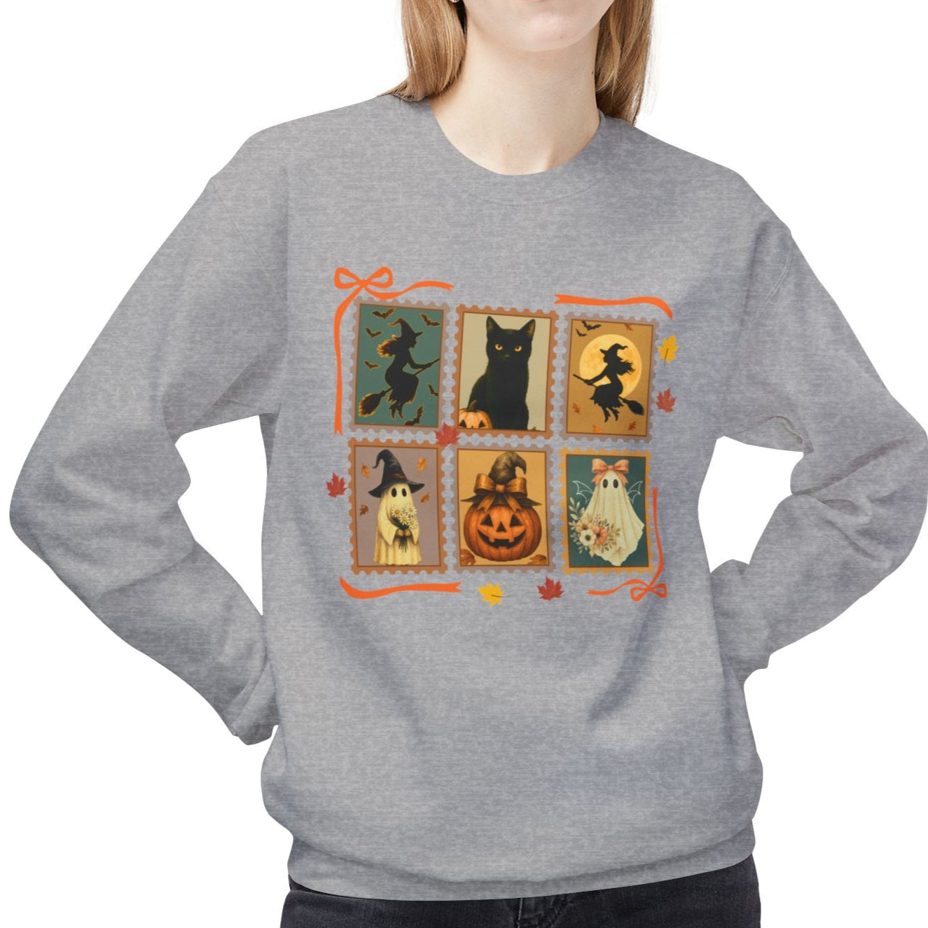 Halloween Autumn Stamp Sweatshirt – Personalized Halloween Pet Edition