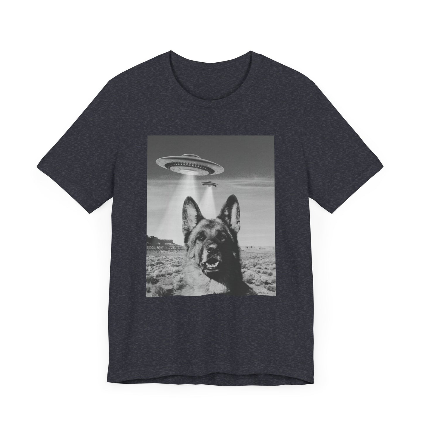 Funny German Shepherd Alien Selfie T-Shirt