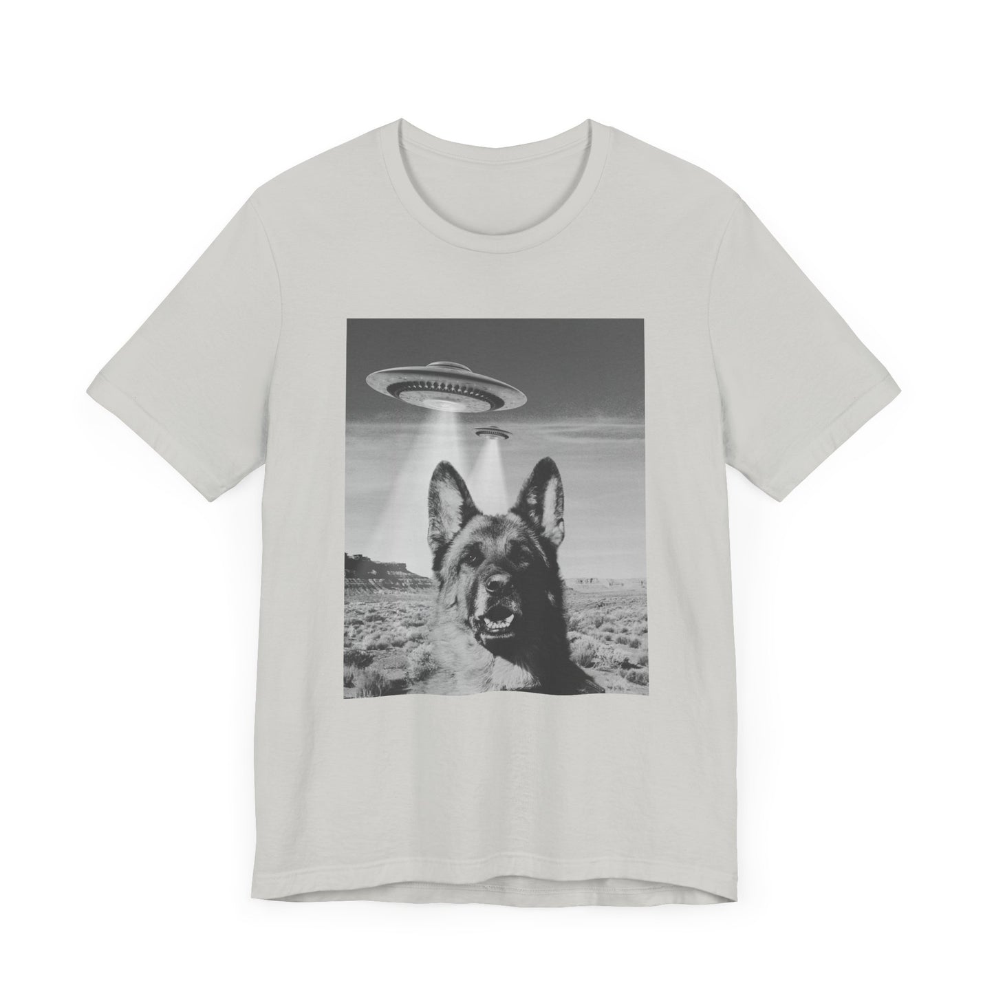 Funny German Shepherd Alien Selfie T-Shirt