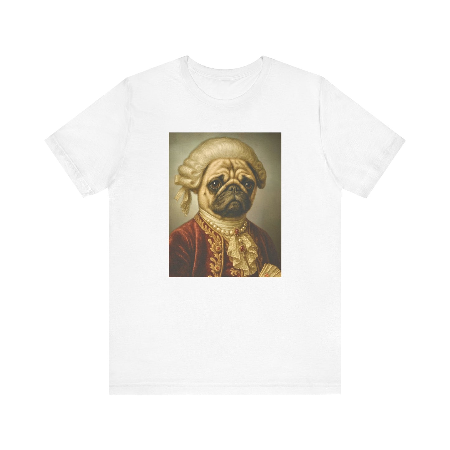 Royal Pug Portrait Tee – Customizable Aristocrat Dog Shirt