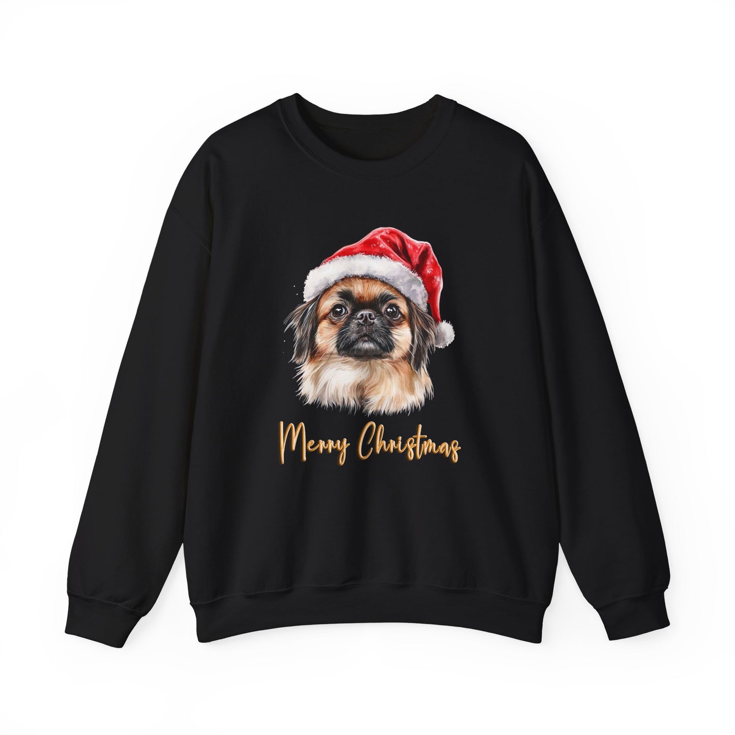 Pekingese In A Santa Hat Sweatshirt