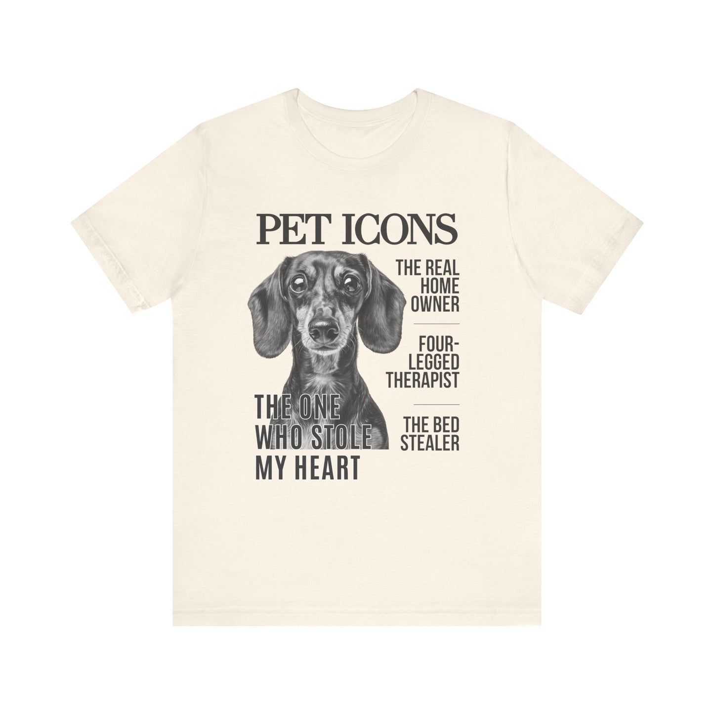 Pet Icons T-shirt - Dachshund Edition