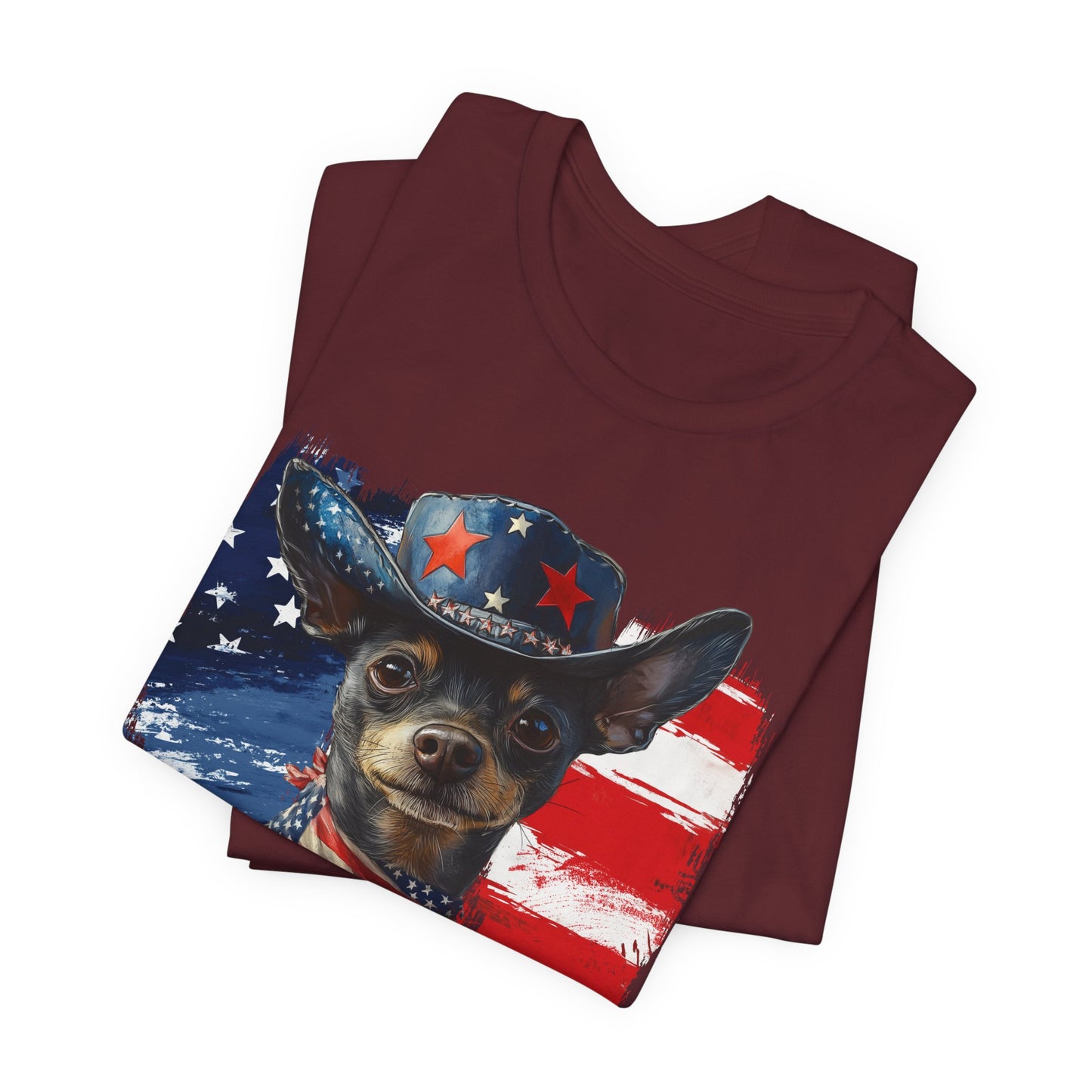 Xoloitzquintli Coated - Patriotic T-Shirt "Born to Bark Free"
