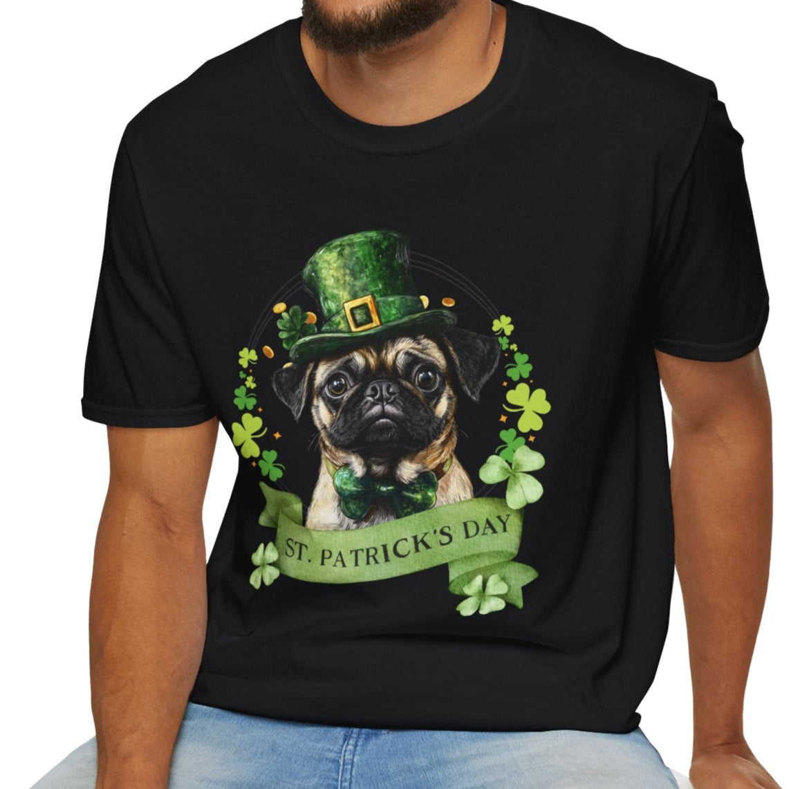 pug lover st. patrick's day t-shirt