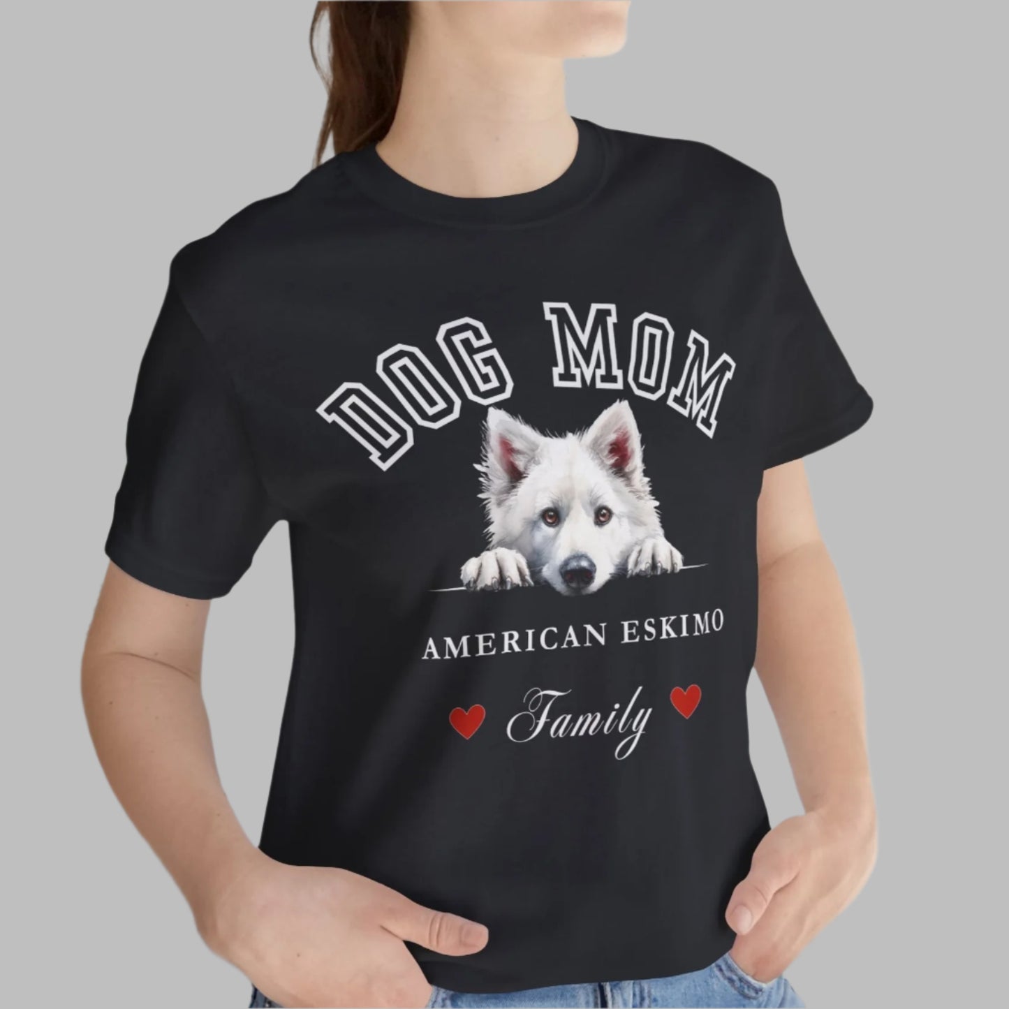 American Eskimo Dog Mom Family T-Shirt - Mother’s Day Gift for Dog Lovers