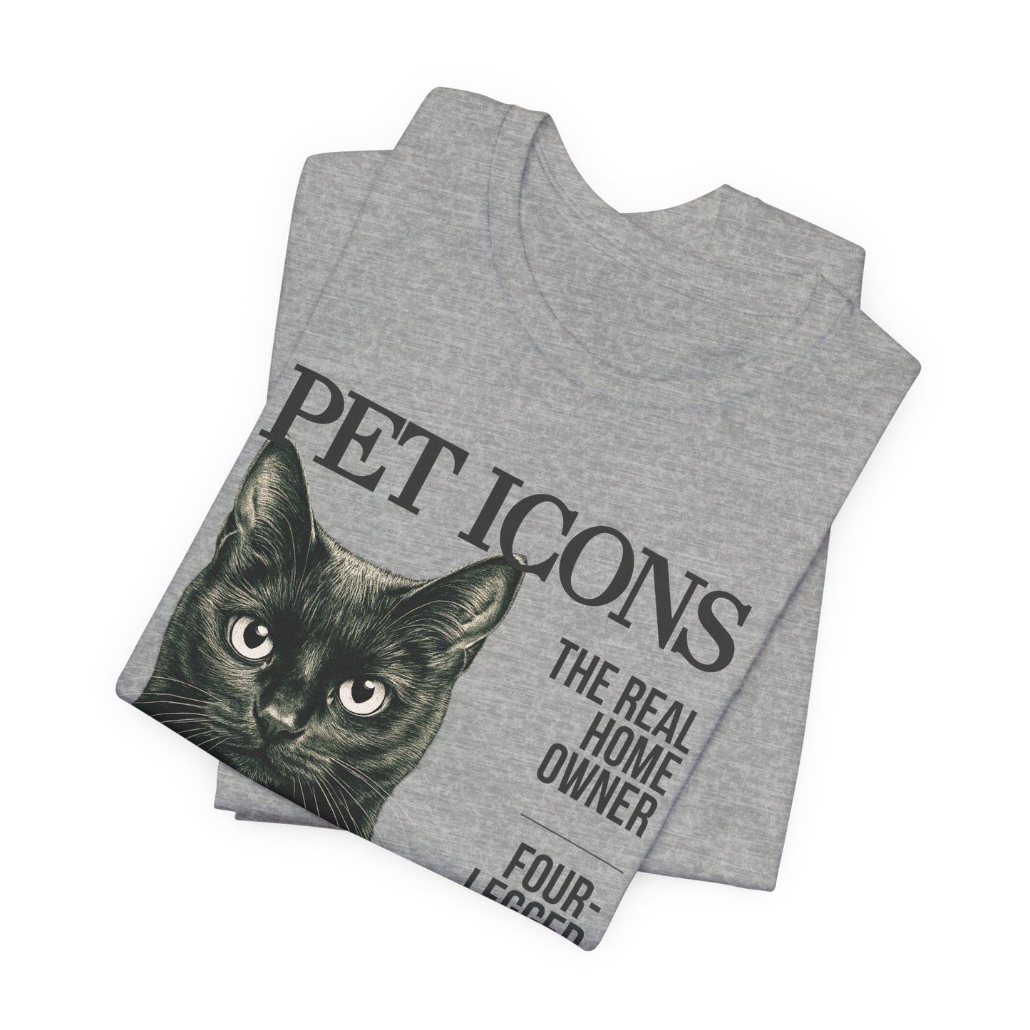 Pet Icons T-shirt - Black Cat Edition