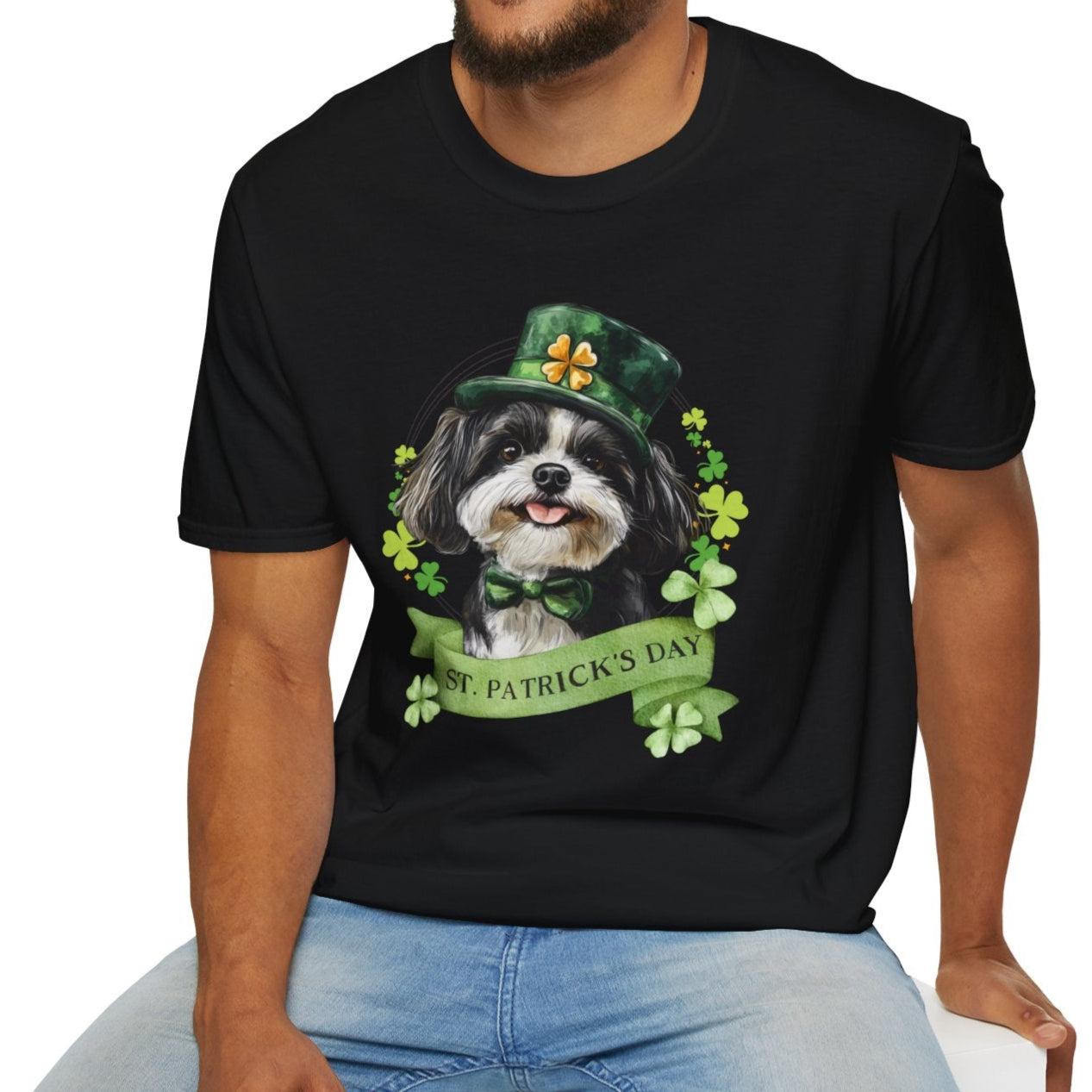 shih tzu st. patrick's day t-shirt