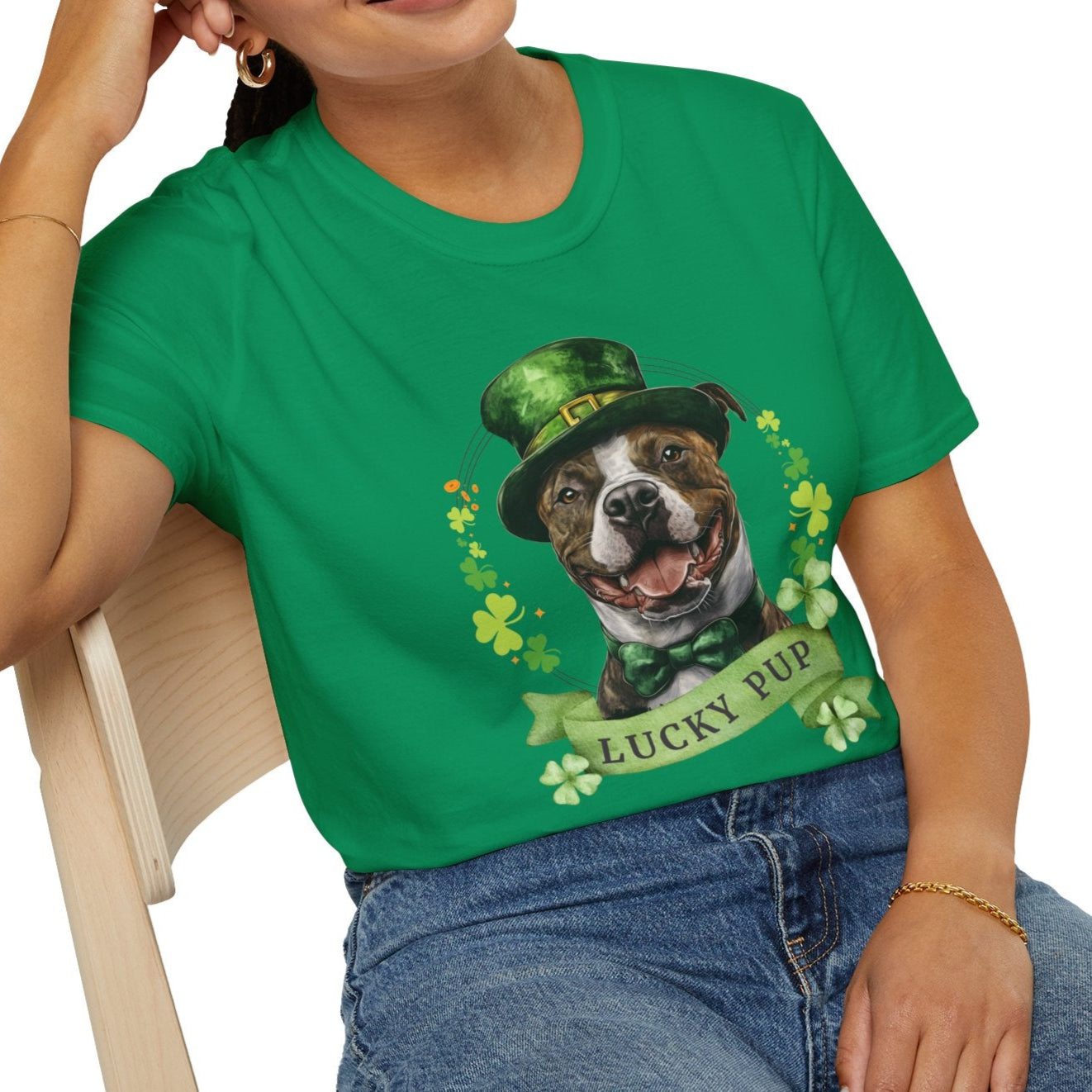 staffordshire bull terrier st. patrick's day t-shirt