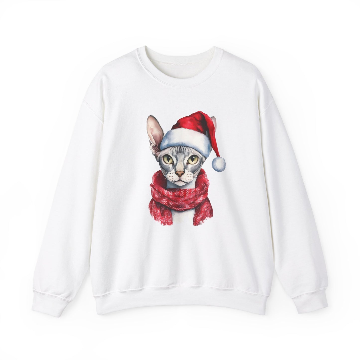 Sphynx Cat Santa Sweater – A Festive Gift for Cat Lovers
