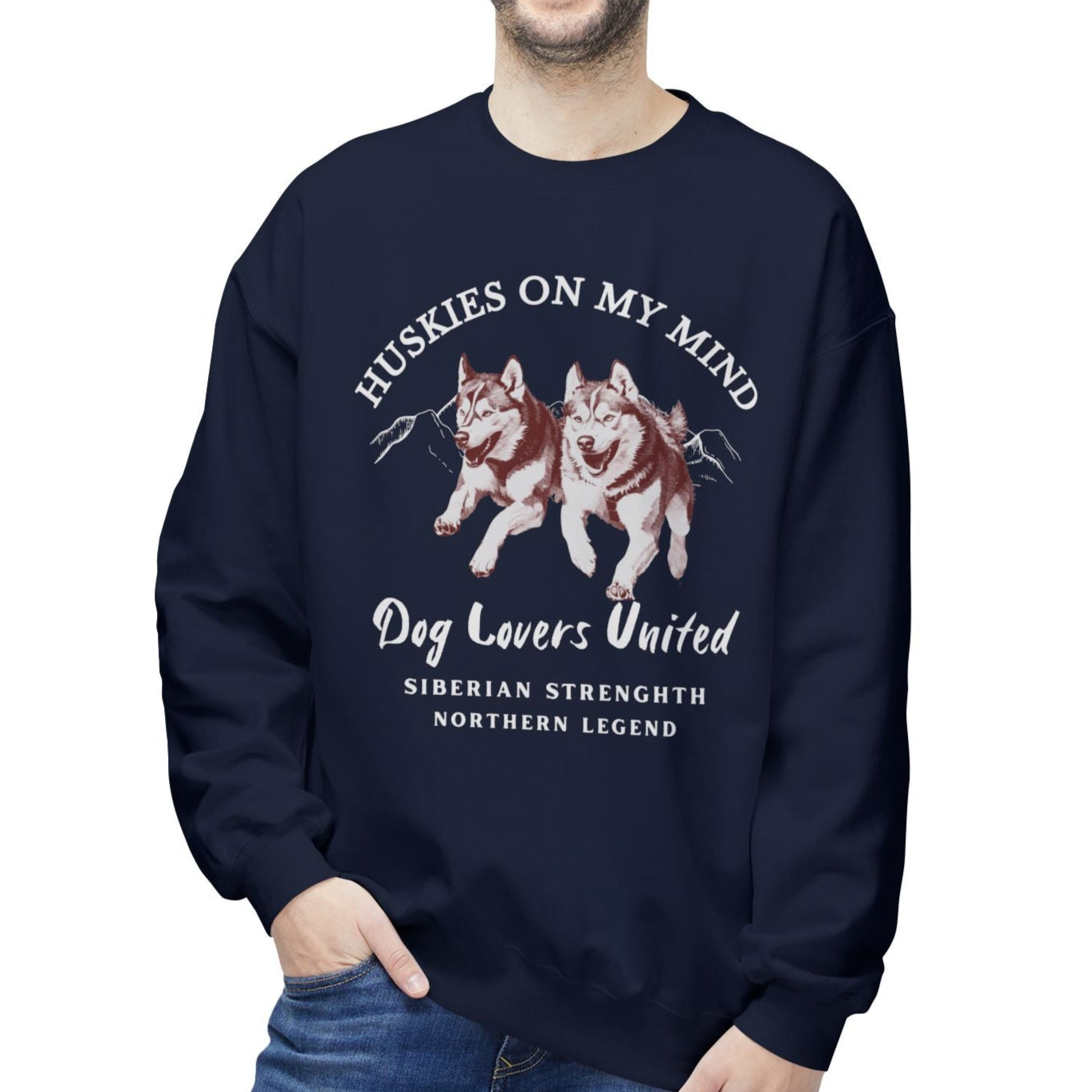 Siberian Husky Sweater for Dog Lovers - Huskies on My Mind