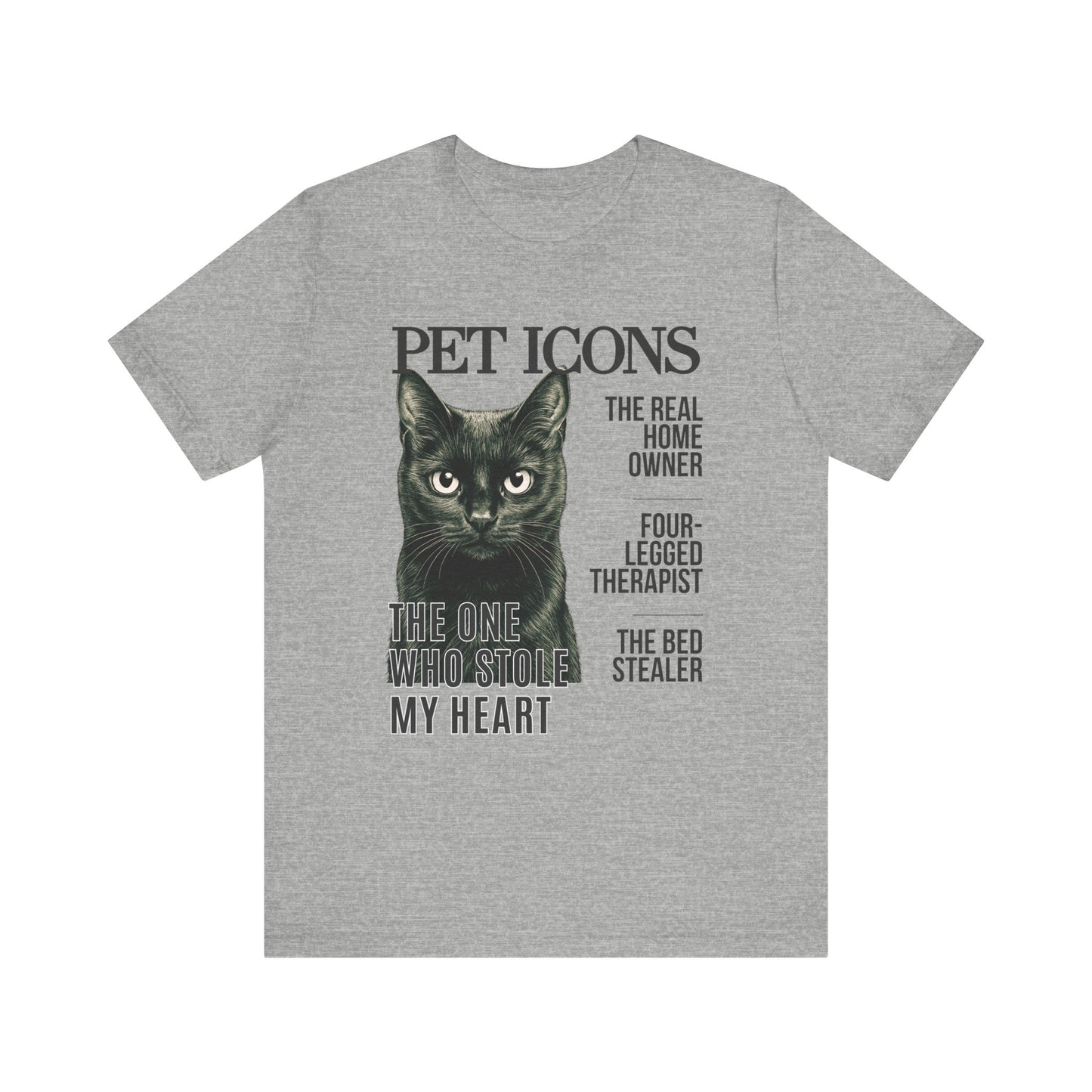 Pet Icons T-shirt - Black Cat Edition