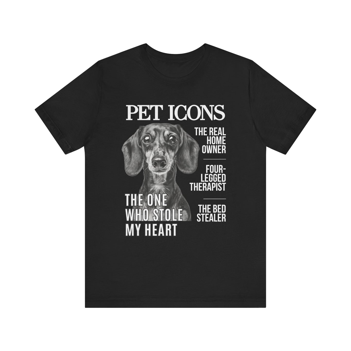 Pet Icons T-shirt - Dachshund Edition