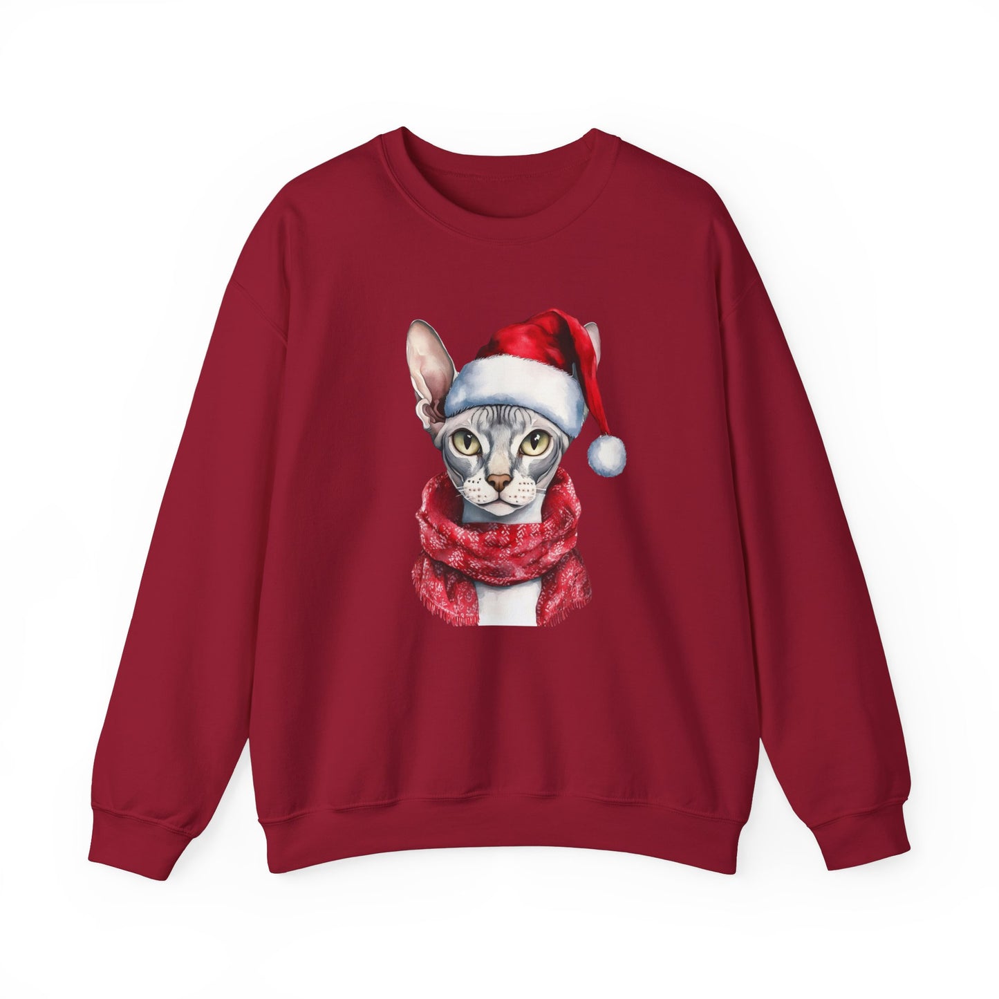 Sphynx Cat Santa Sweater – A Festive Gift for Cat Lovers