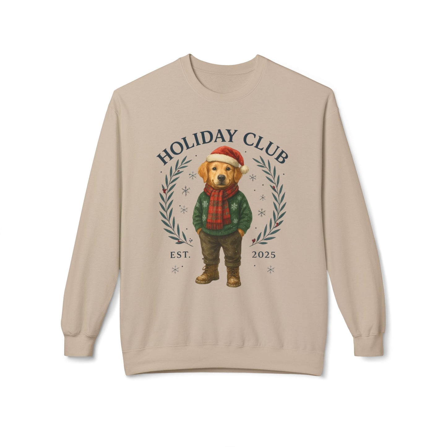 Golden Retriever Holiday Club Christmas Sweater