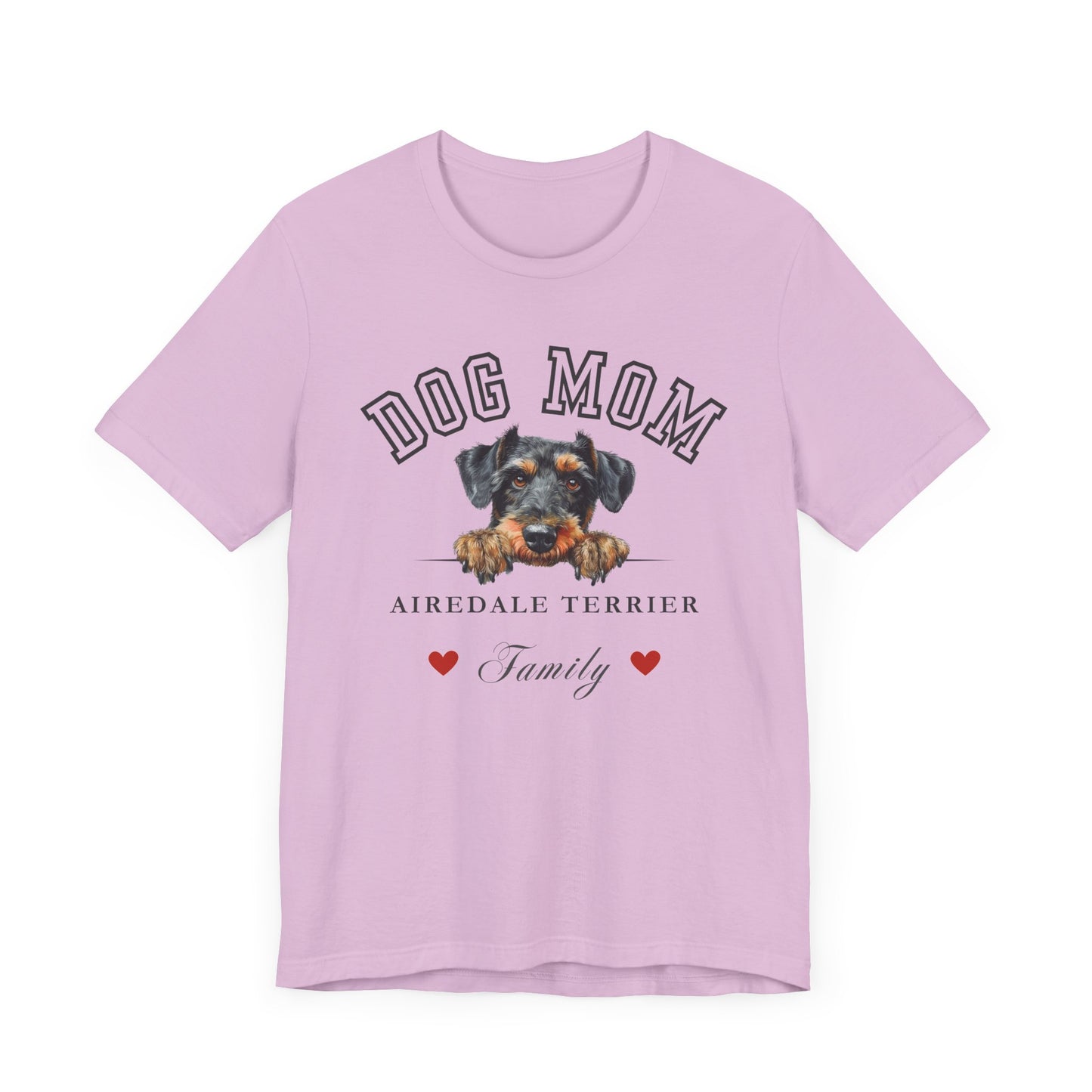 Airedale Terrier Mom Family T-Shirt - Mother’s Day Gift for Dog Lovers