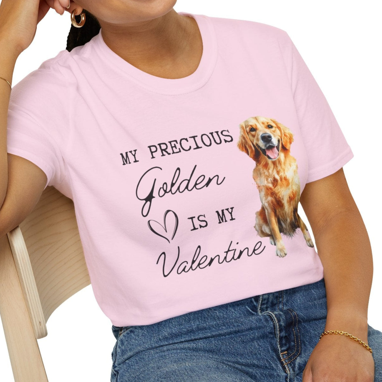 Golden Retriever - My Precious Golden is My Valentine - T-shirt