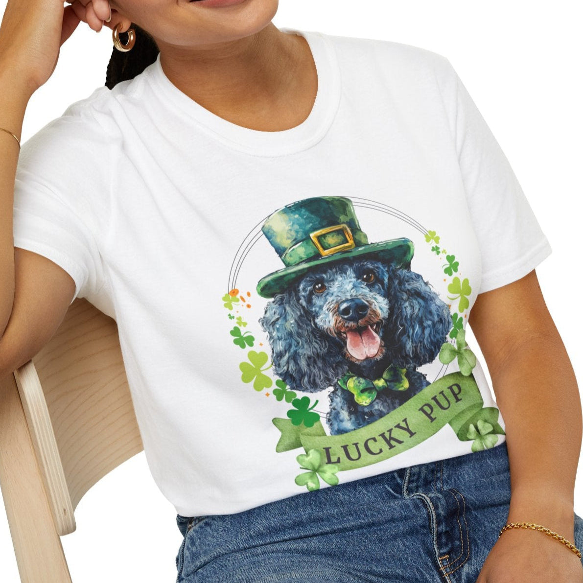 Poodle (Black Blue) - St. Patrick’s Day Dog Lover T-Shirt